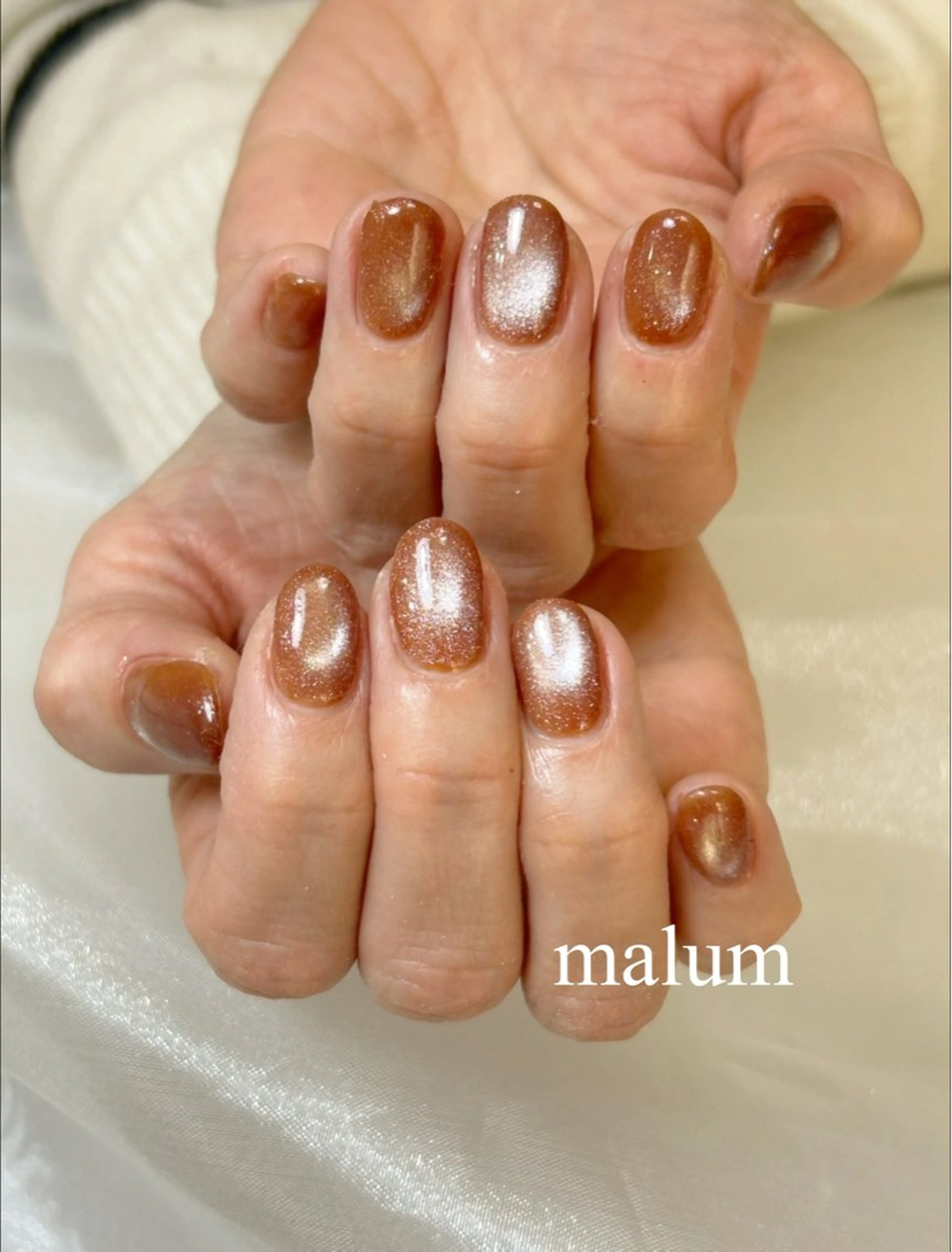 ネイル マグネットネイル ワンカラーネイル ハンドネイル malum nailのネイルデザイン