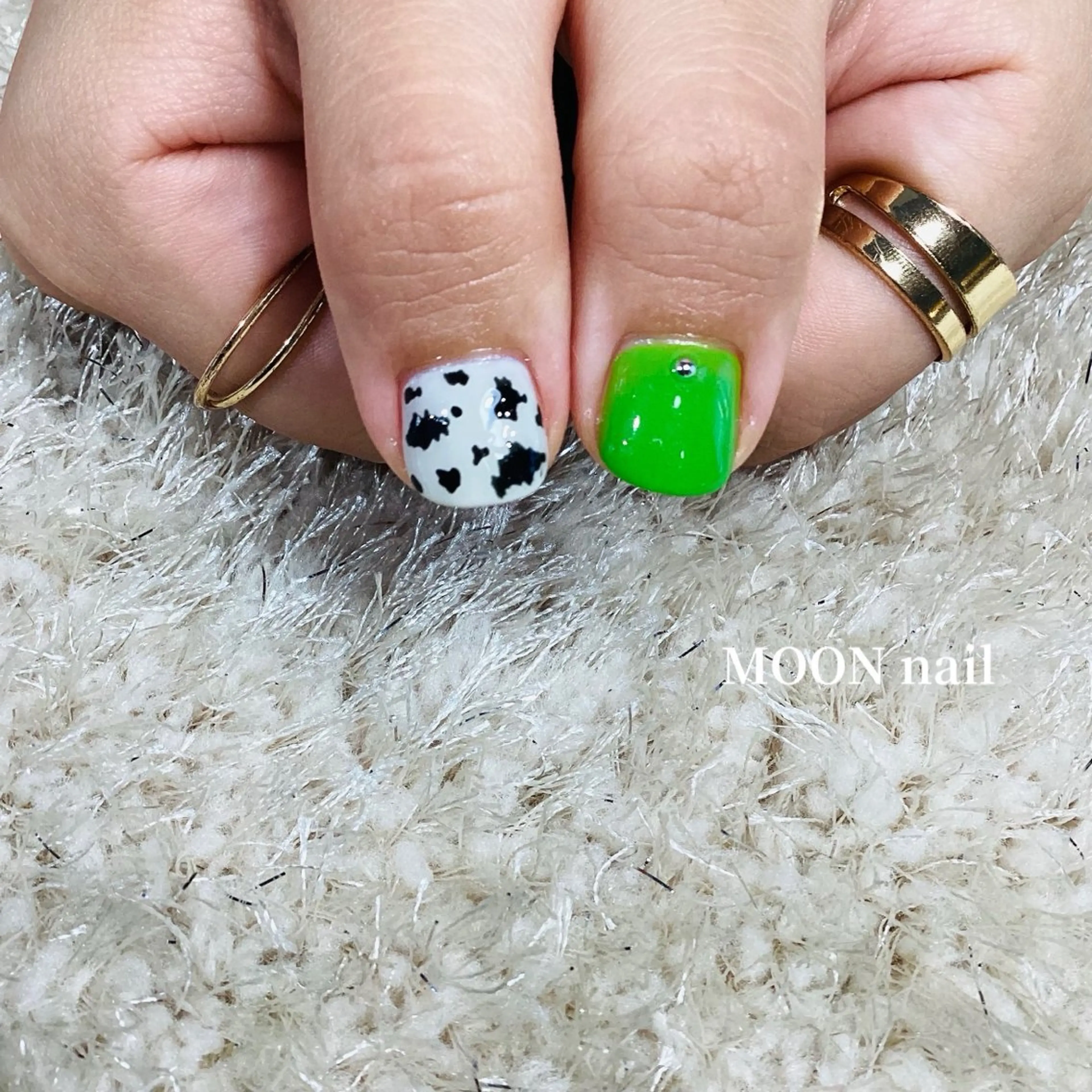 ネイル アニマル柄 ハンドネイル 浦添 MOON  nailのネイルデザイン