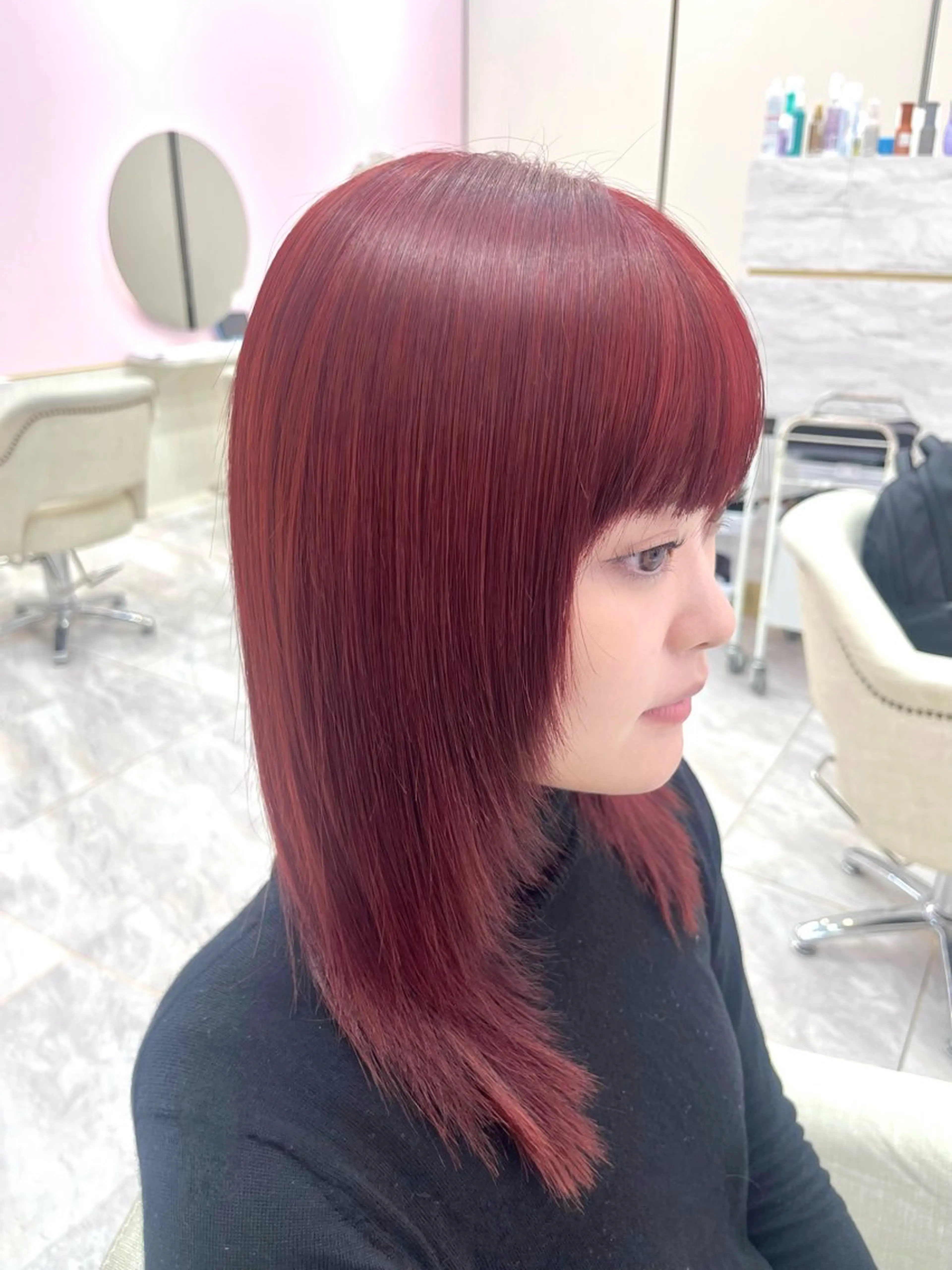 ロング ヘアカラー トリートメント ヘアセット 新宿/ハイトーン 韓国風/Narukaのヘアスタイル