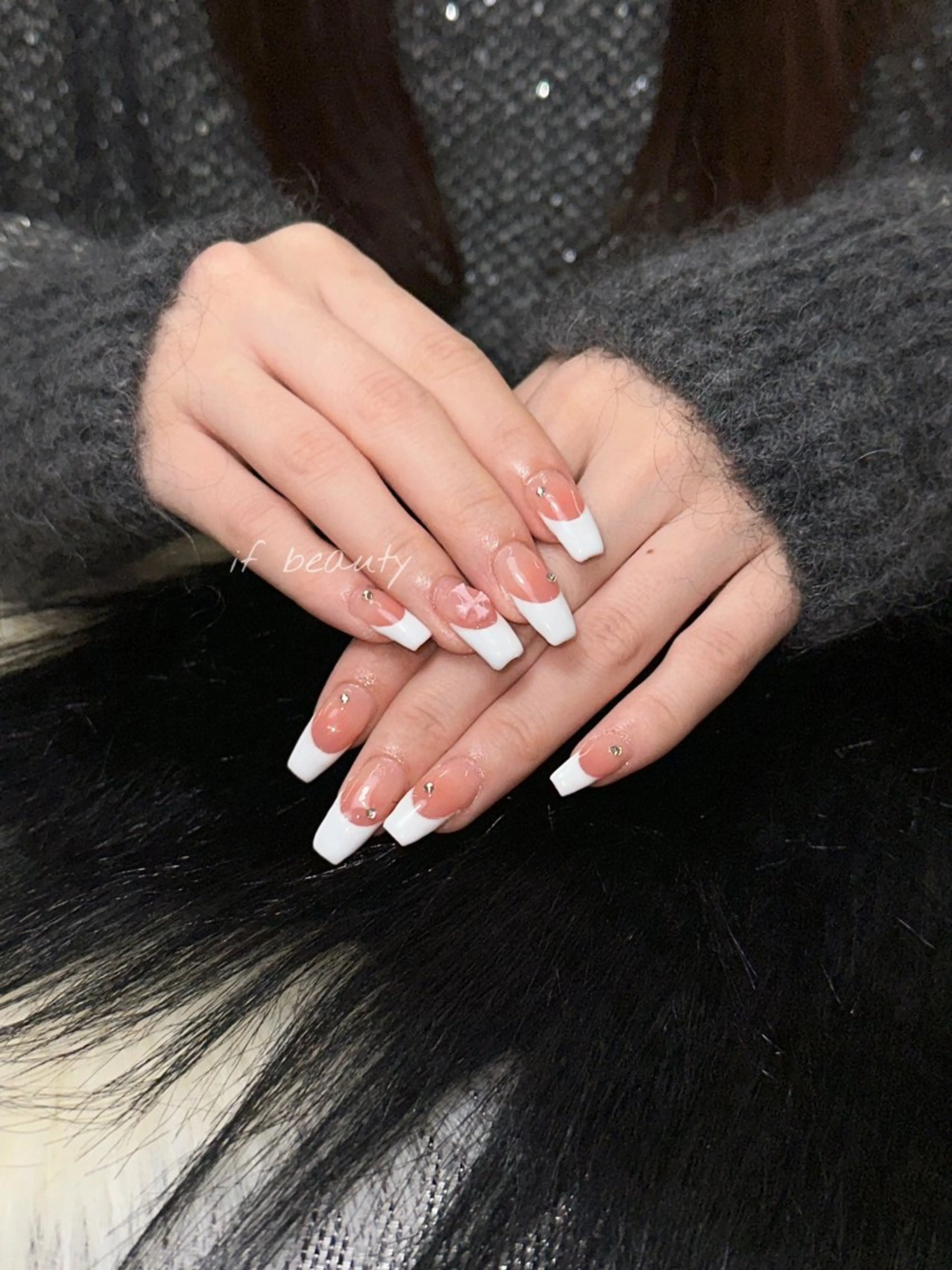 ネイル アートネイル ジェルネイル キラキラネイル 韓国ネイル パラジェル ハンドネイル if Hair＆Nail Salon所属・IKA /海外ネイル /個性派/ワンホンのネイルデザイン