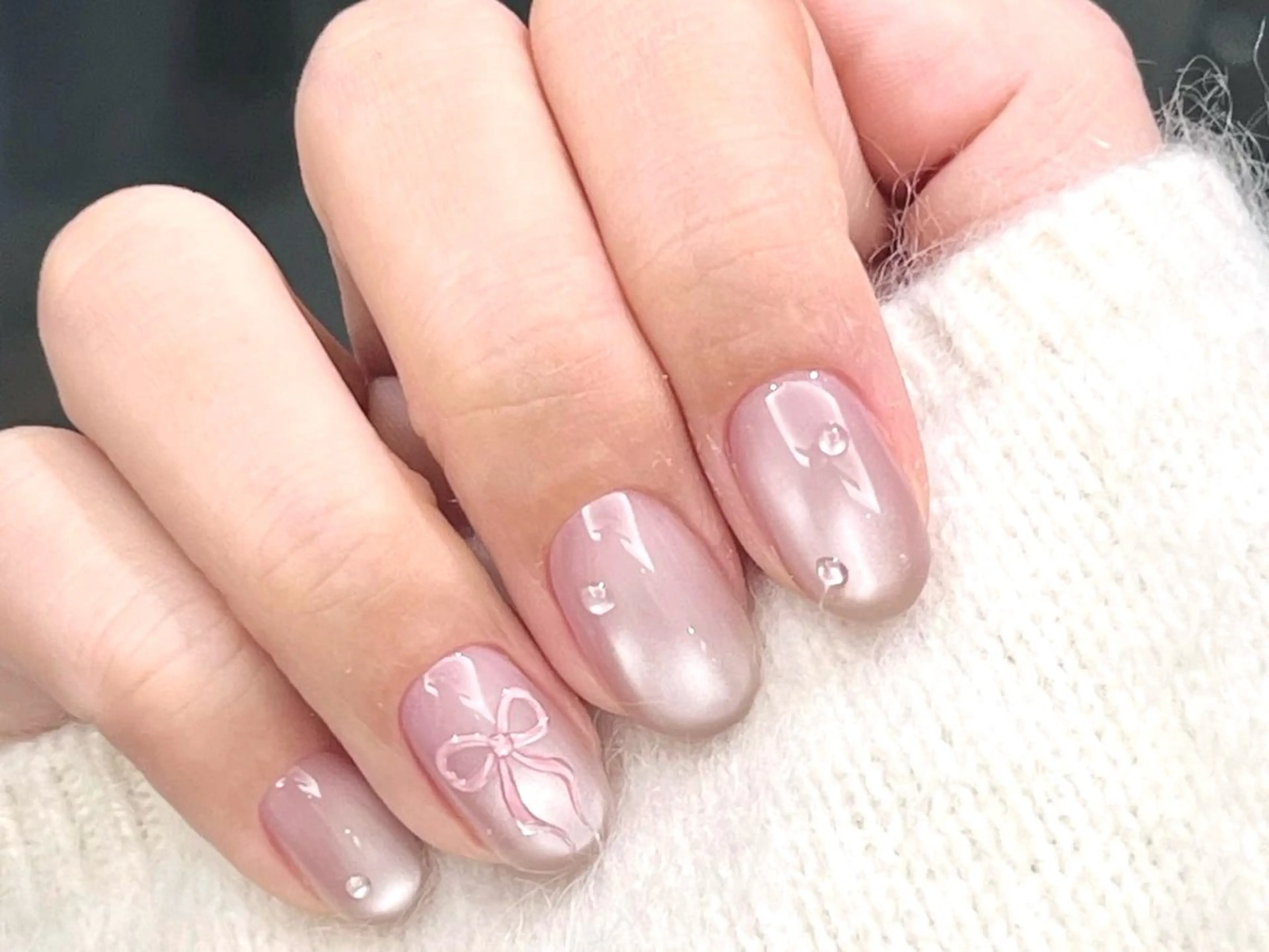 ネイル ガーリー マグネットネイル ミラーネイル ニュアンスネイル ピンク ハンドネイル ハンドケア DarkHoney 池袋店のネイルデザイン