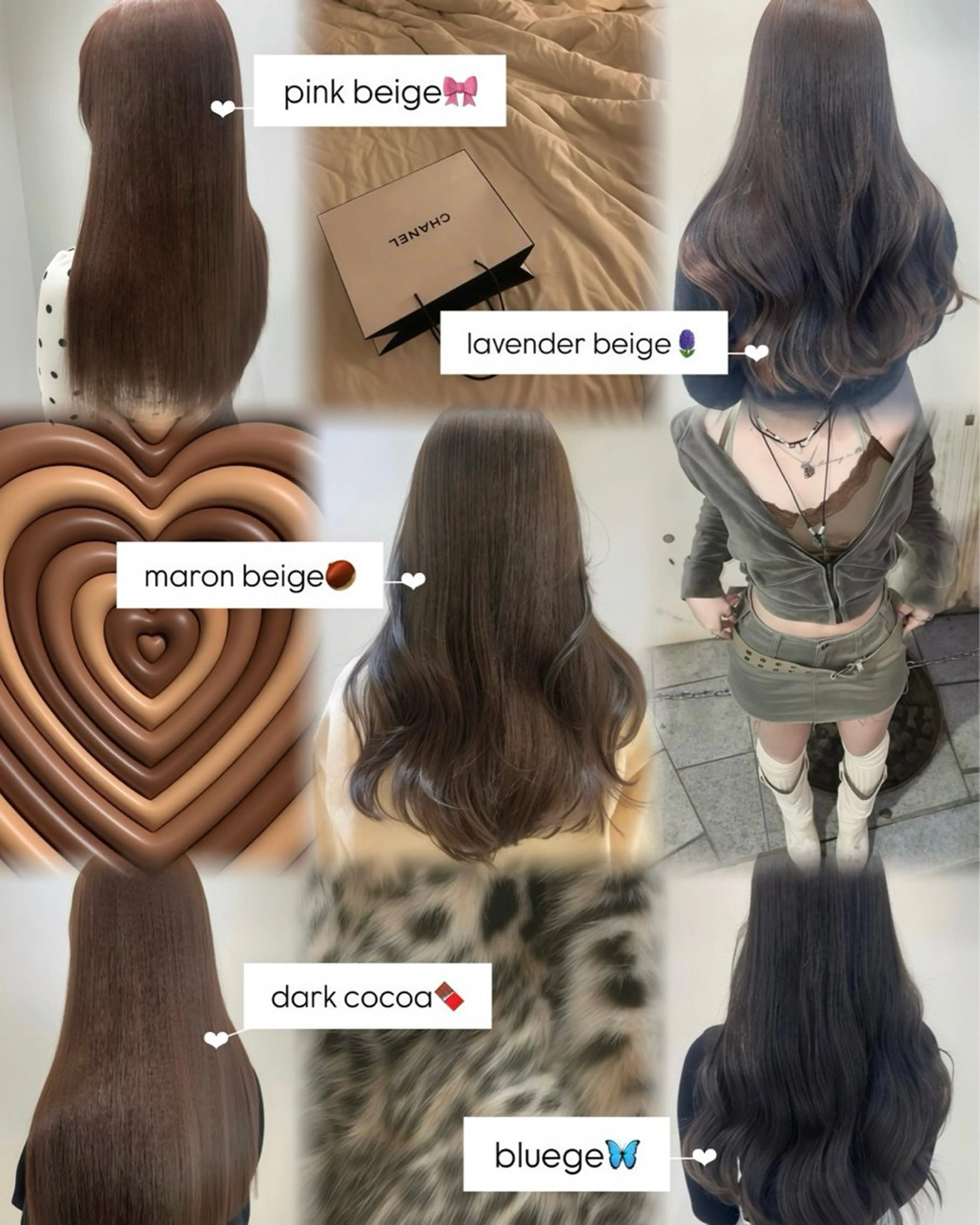 ロング カラー カット ヘアカラー レイヤー/小顔ヘア/ くすみベージュ/モモのヘアスタイル