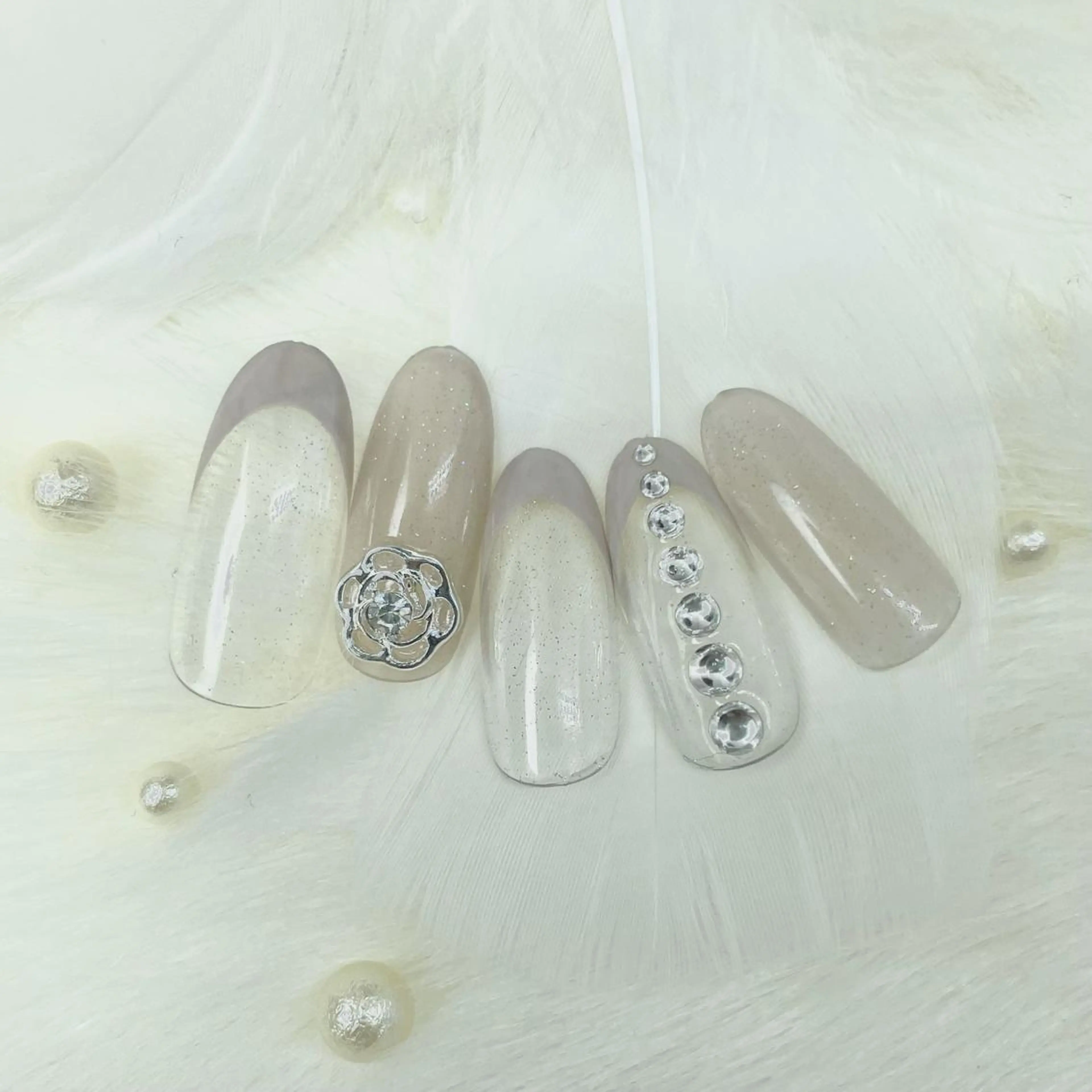 ネイル スカルプネイル ハンドネイル A85G ayakoのネイルデザイン