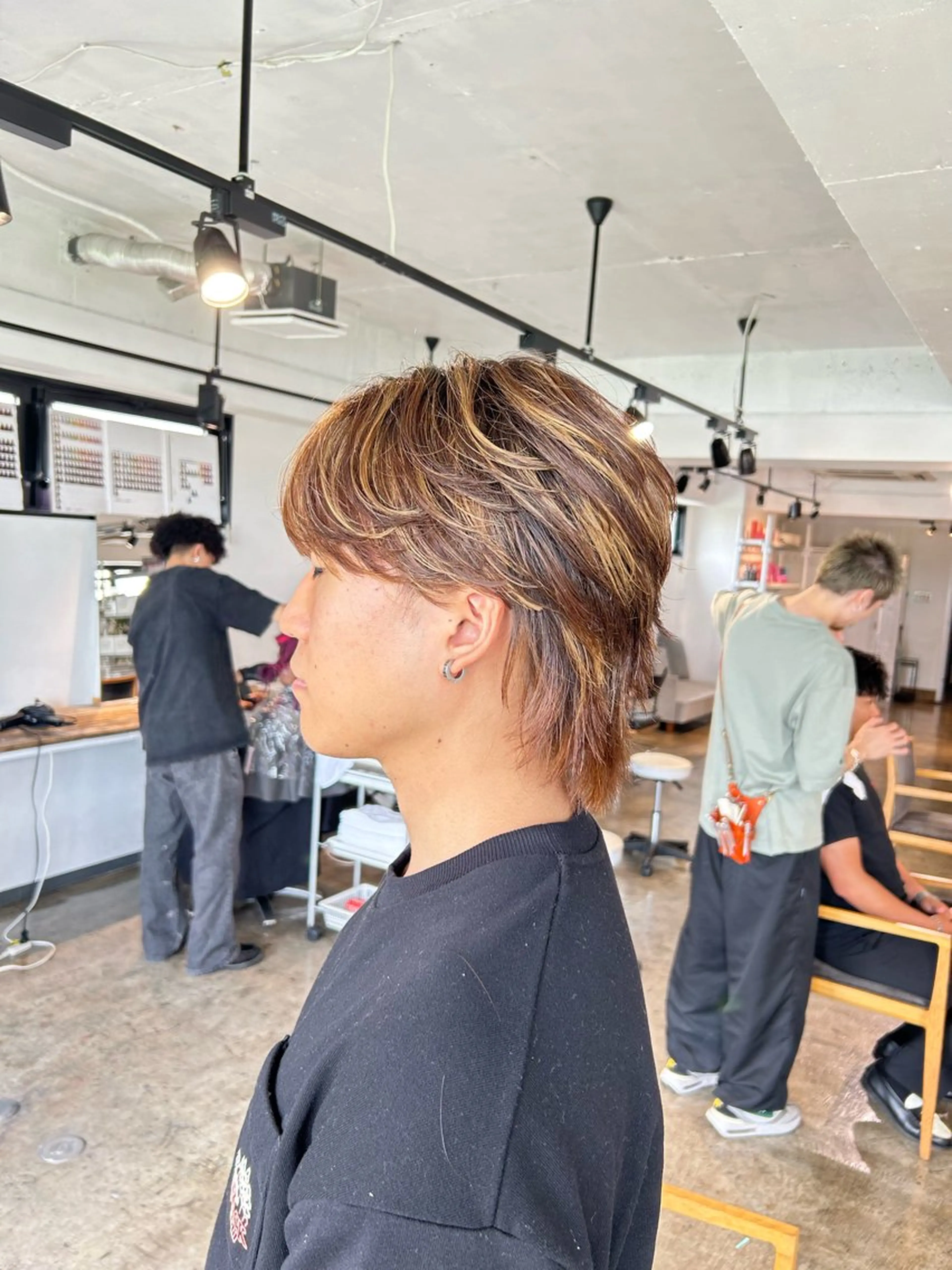 ショート パーマ メンズ センターパート ダウンパーマ カルマパーマ メンズ韓国風 マッシュ カット become men's hair 名駅店所属・名駅/フェザーパーマ 韓国ヘア/森岡のヘアスタイル