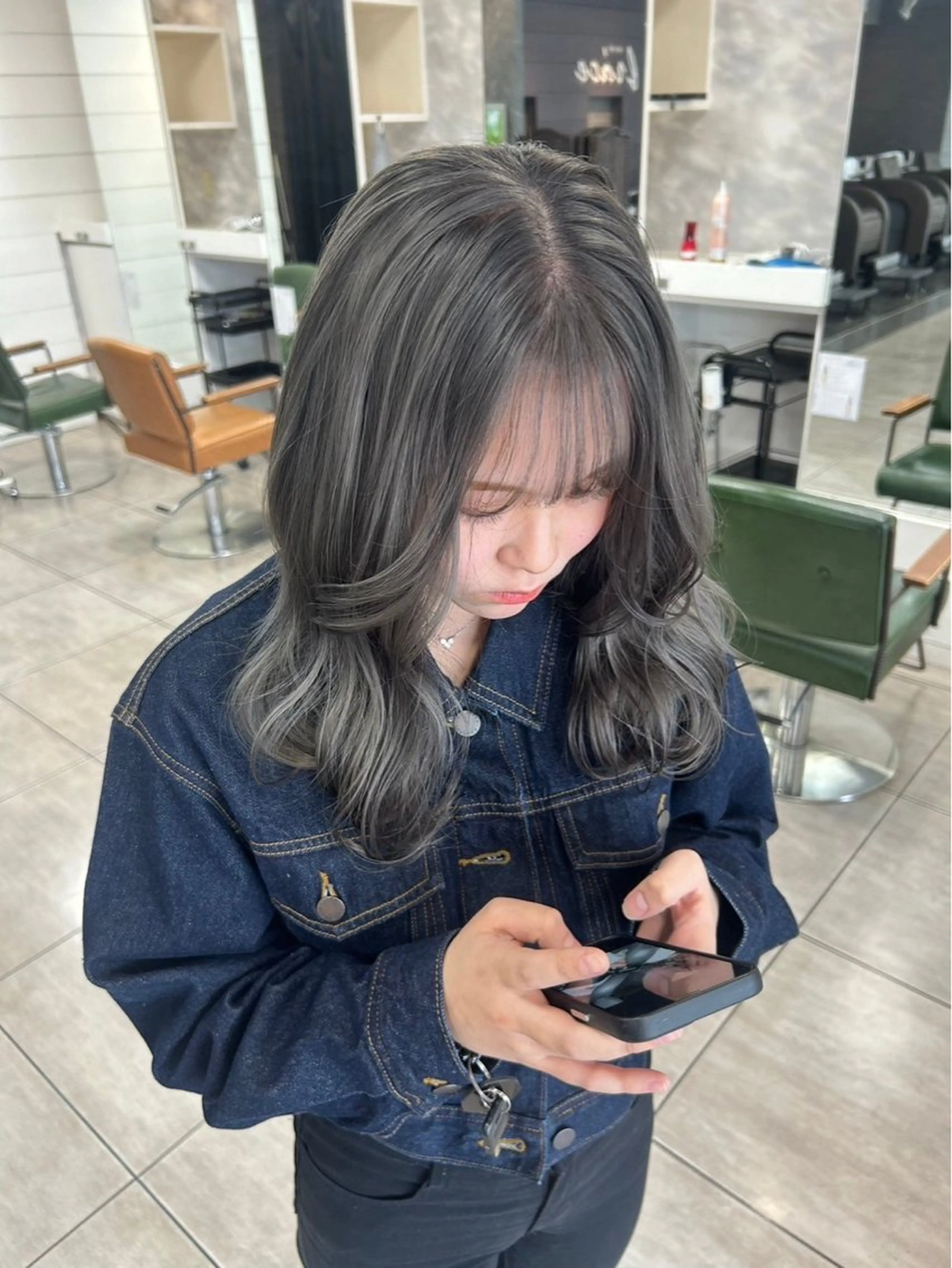 ミディアム カット ヘアカラー トリートメント 🫧艶髪カラー🫧 森本くるみのヘアスタイル