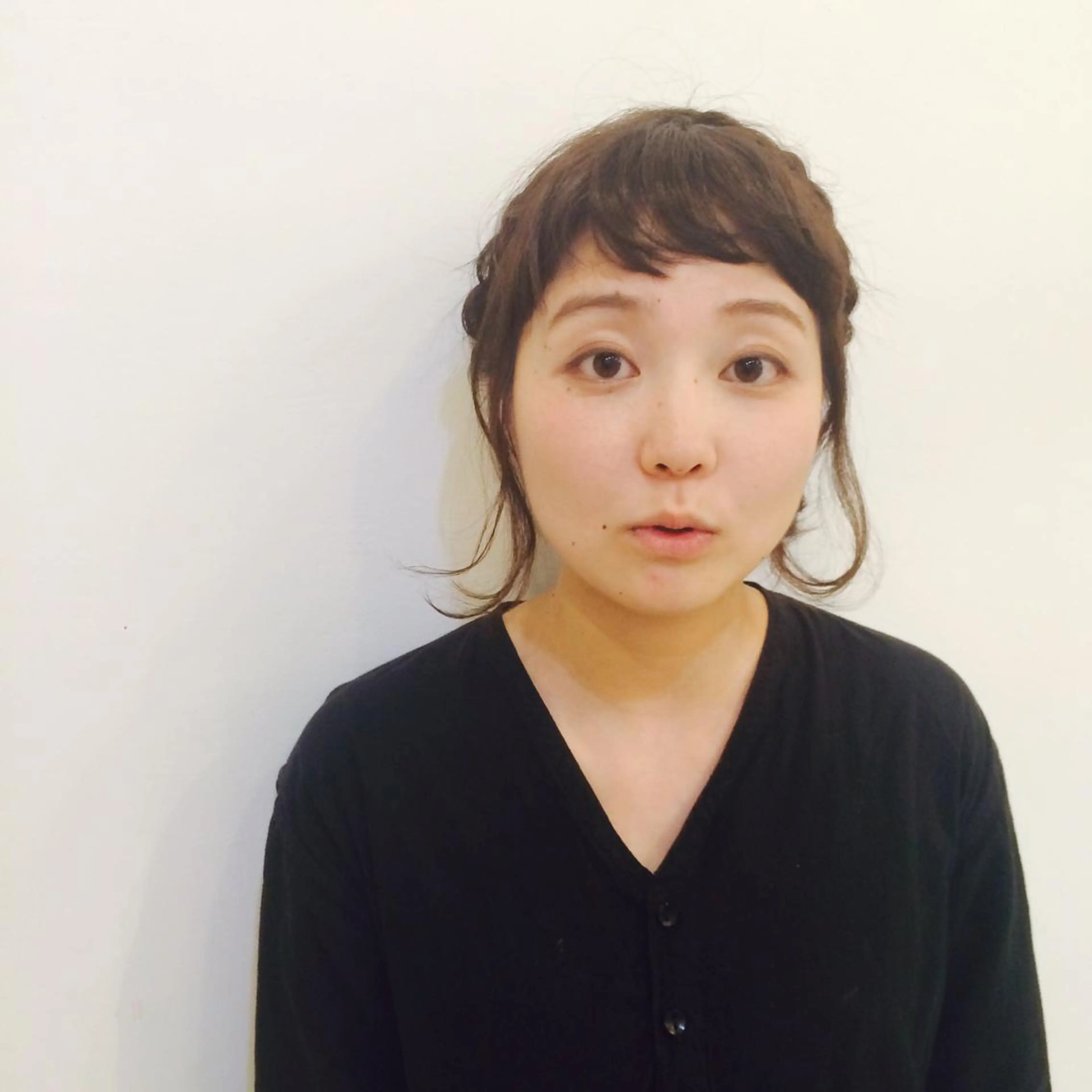 ミディアム セミロング カラー パーマ ヘアアレンジ 簡単アレンジ Lagom なかだのヘアスタイル