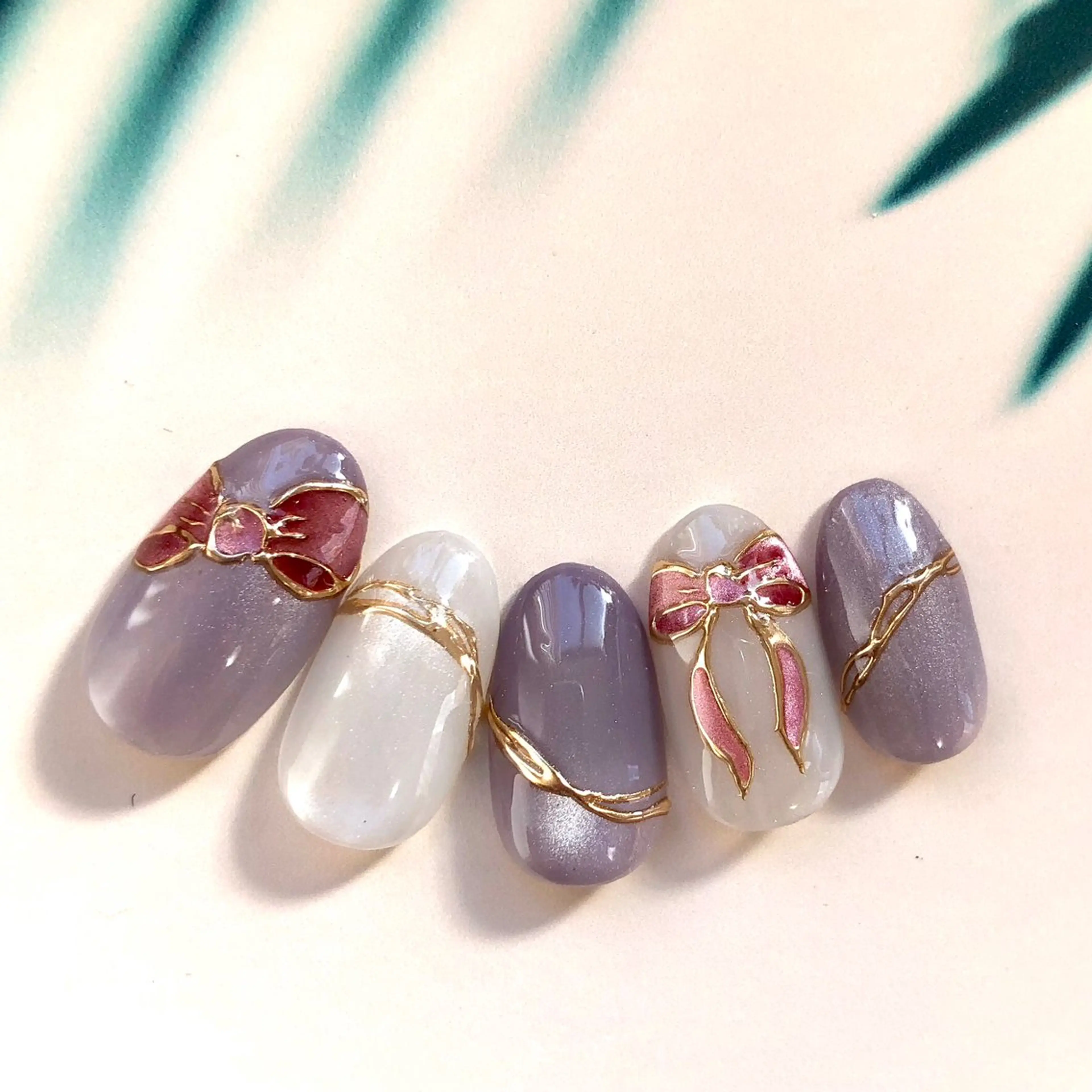 ネイル アートネイル リボン ハンドネイル S nailのネイルデザイン