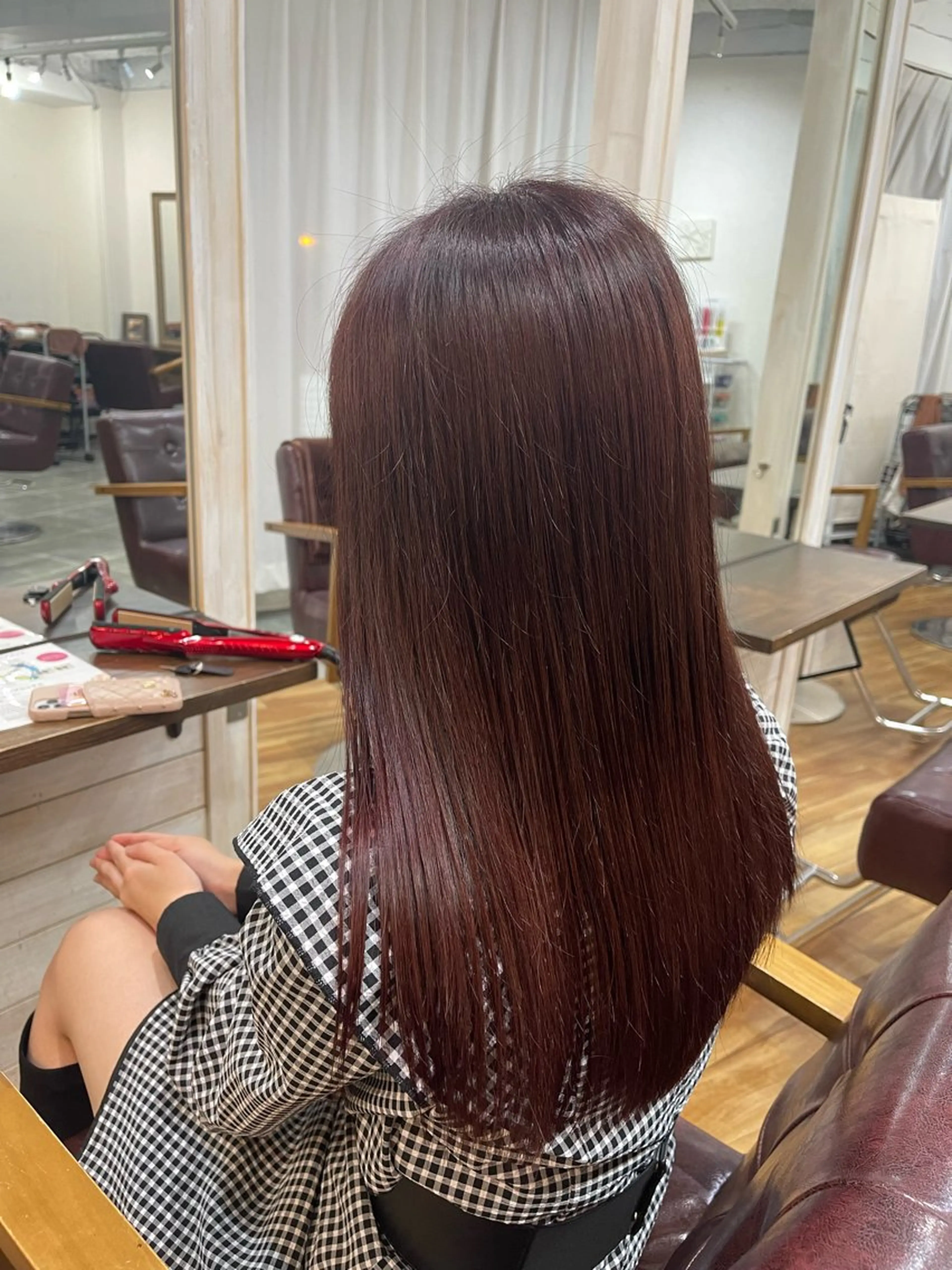 ロング カラー ブリーチ ブラウンカラー ケアブリーチ ダブルカラー ピンクカラー カット ヘアカラー トリートメント SOYON西大寺店所属・ダブルカラー/ 髪質改善💎安藤のヘアスタイル