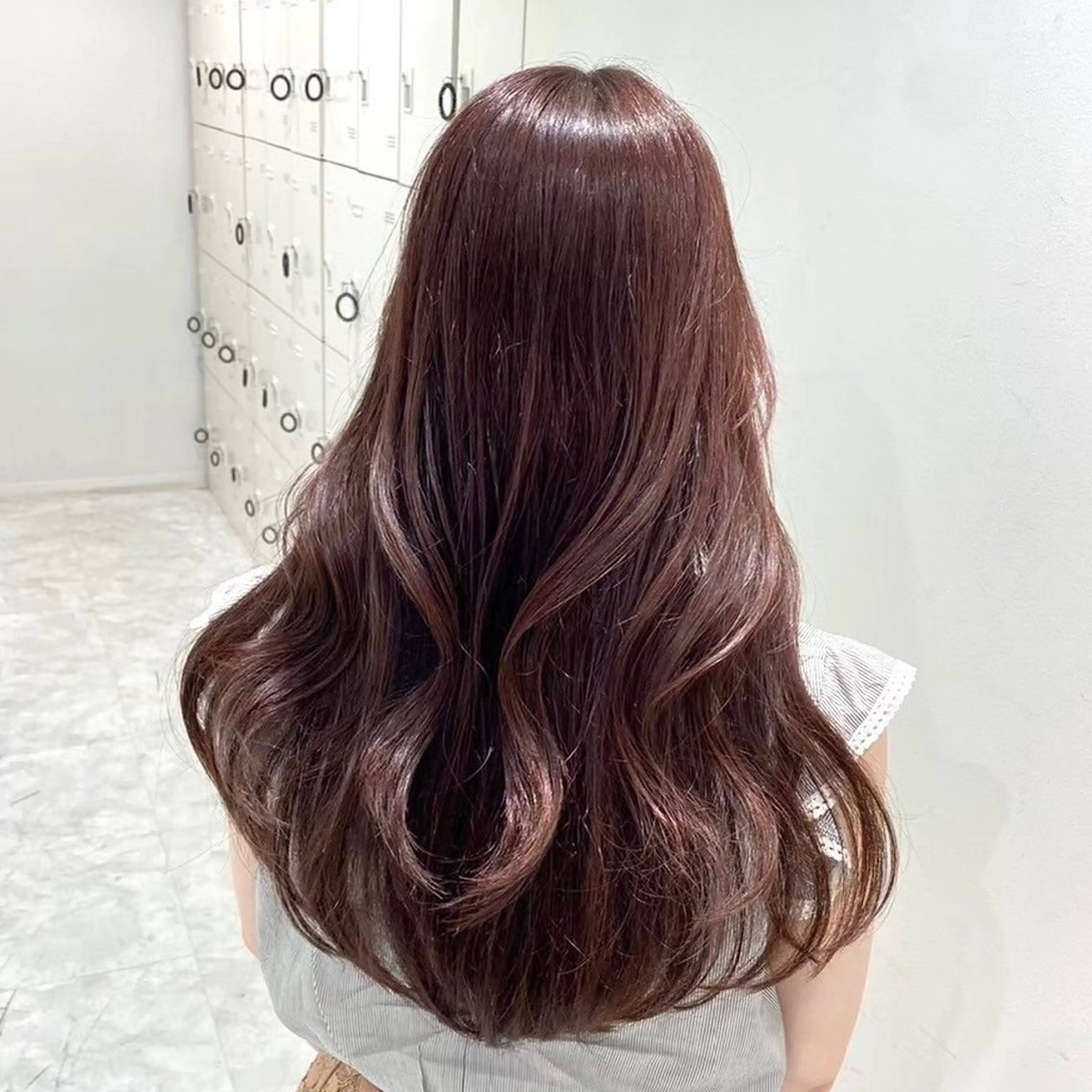 ロング カラー カット ヘアカラー トリートメント 韓国っぽ♡寒色/暗髪 🫧MOEKA🦋のヘアスタイル