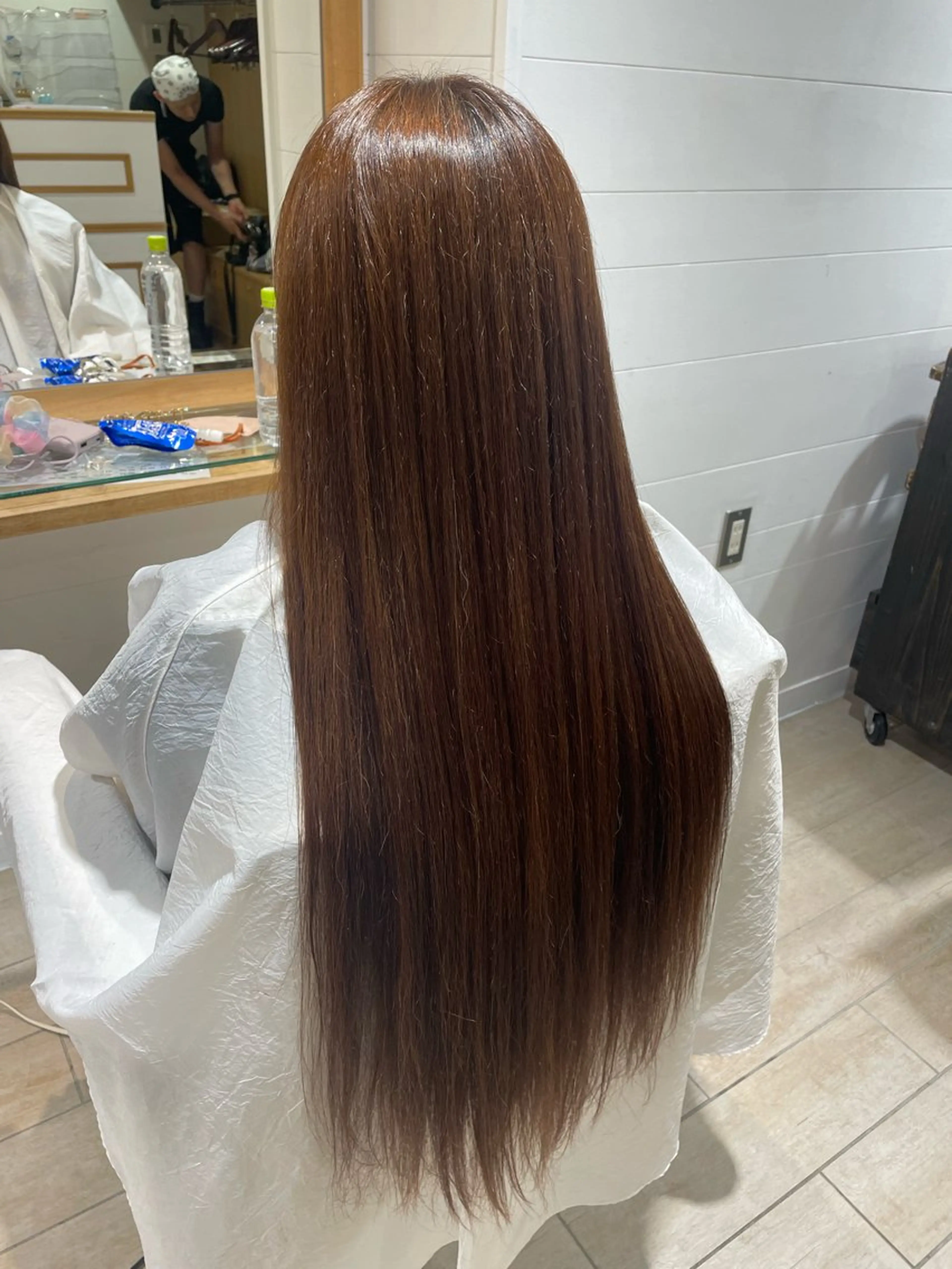 ロング 縮毛矯正 スズキ マリのヘアスタイル