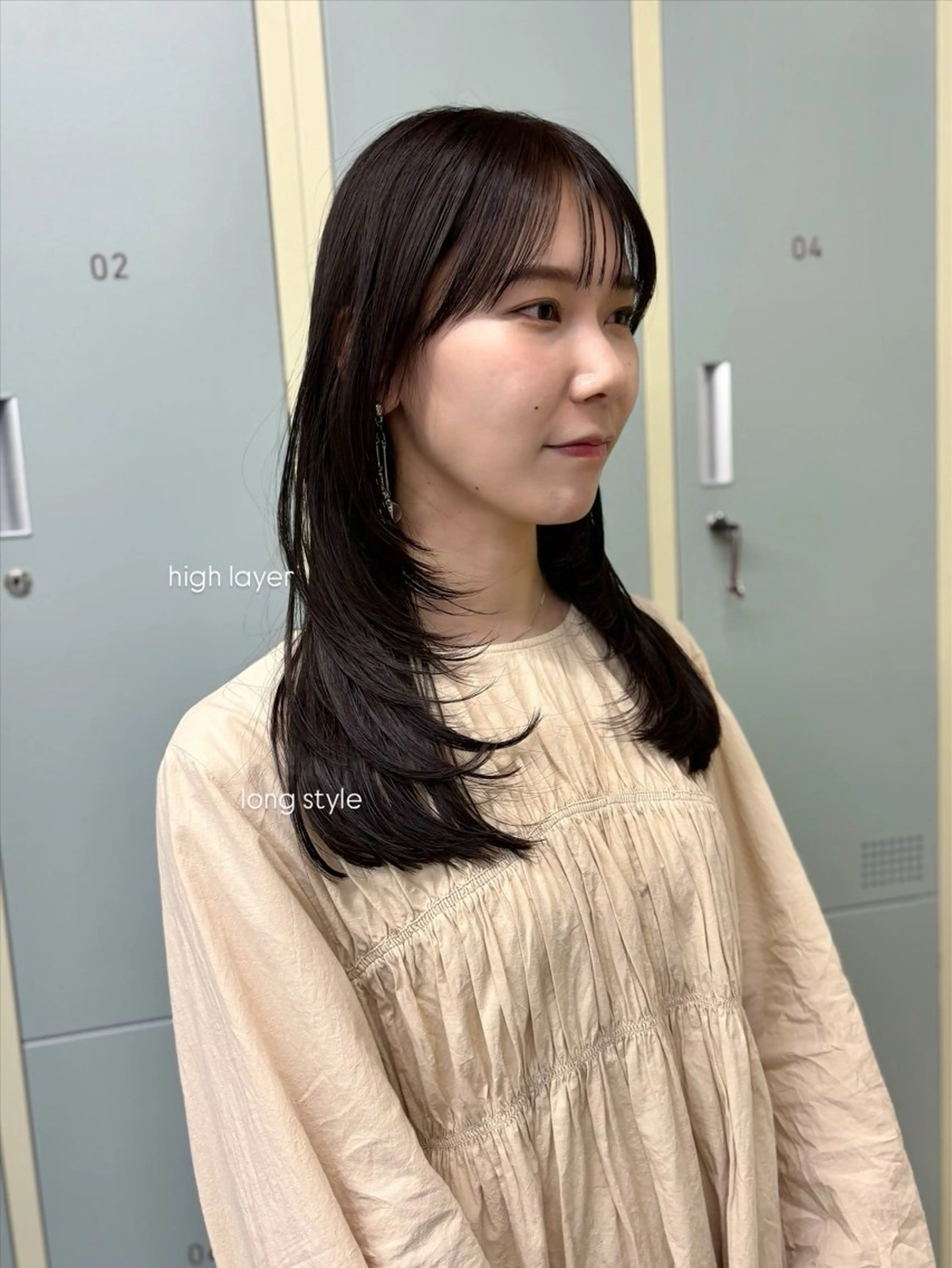 ロング カラー ブラウンカラー ダークブラウン ハイレイヤー レイヤーカット ロング カット ヘアカラー トリートメント BELLA/天王寺/ 似合わせ/木浦心のヘアスタイル