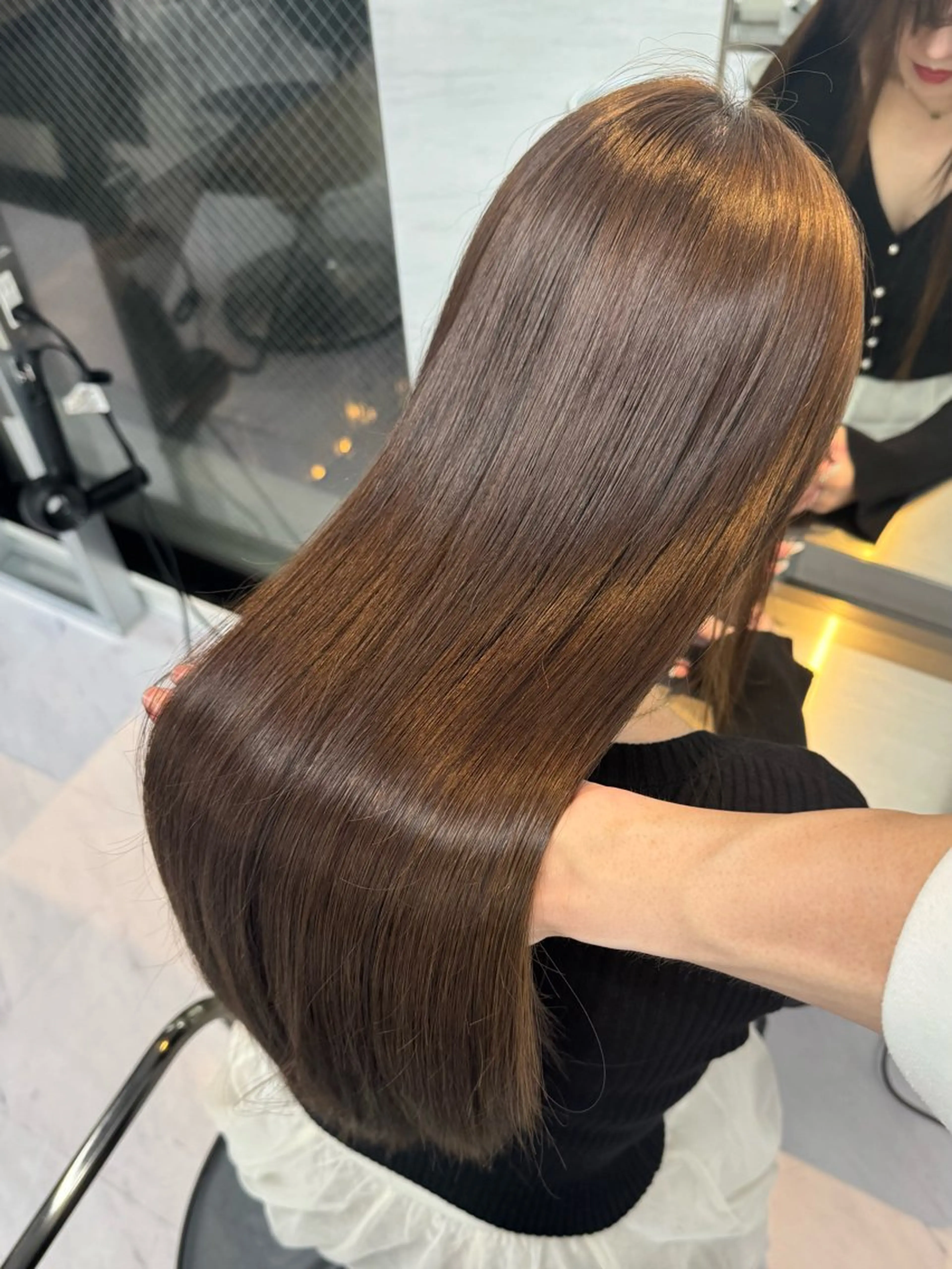 ロング カット ヘアカラー 縮毛矯正 トリートメント ヘアセット Rita/髪質改善 /透明感カラーのヘアスタイル