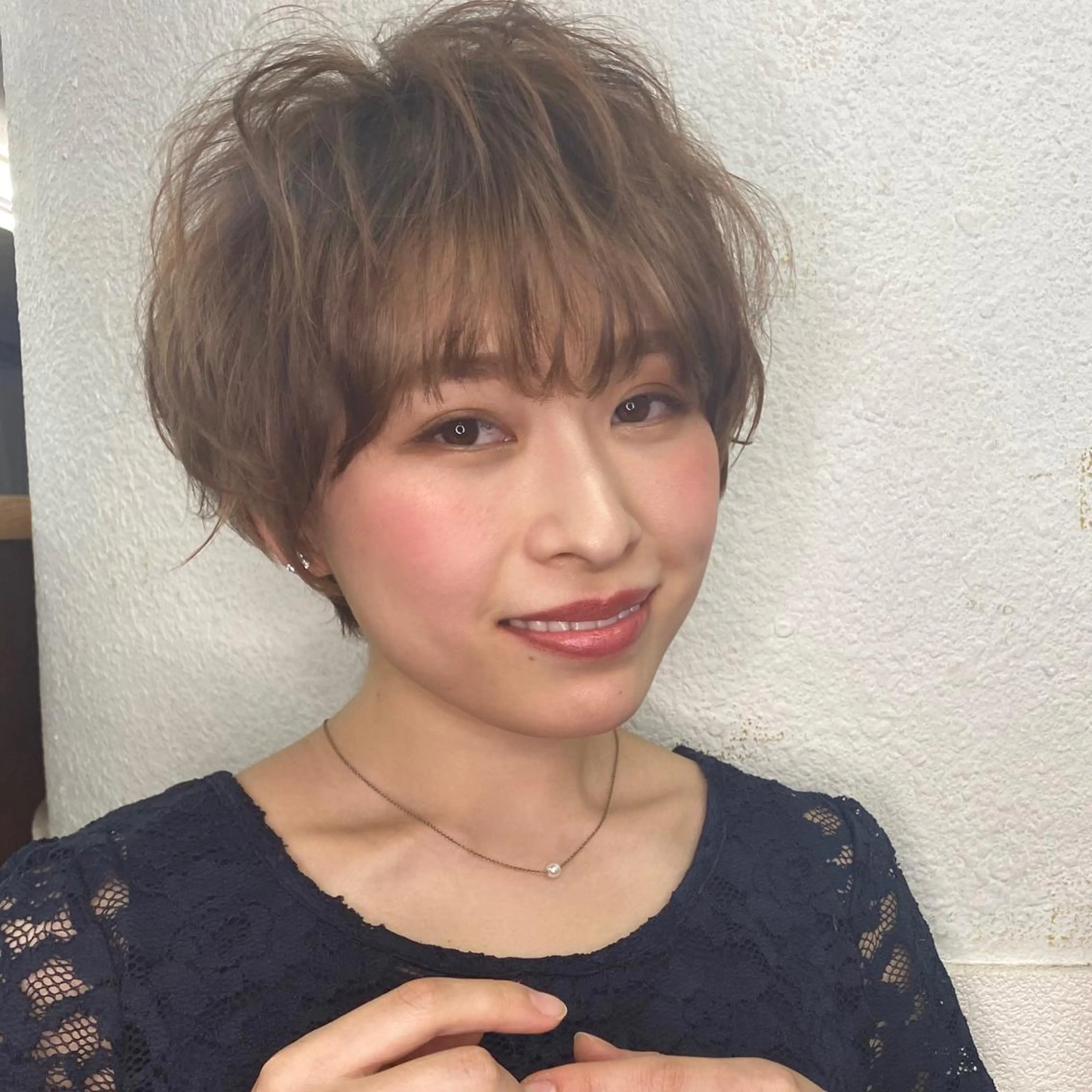 ショート カラー パーマ ショートヘア 小顔カット得意🌟 岩渕麻由のヘアスタイル