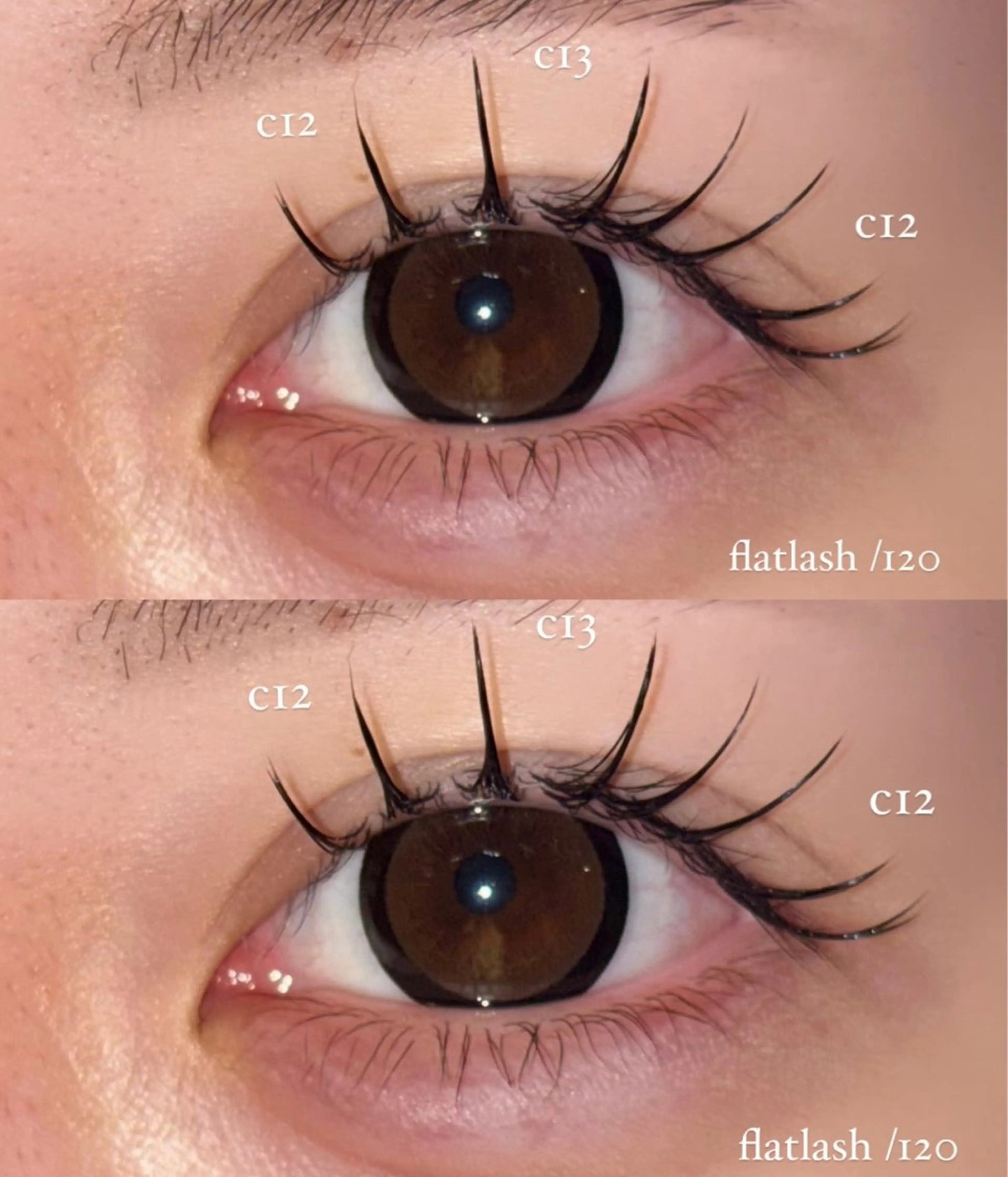 マツエク・マツパ フラットラッシュ まつげパーマ 下まつげエクステ 一重×まつ毛パーマ NORA senaのマツエク・マツパデザイン