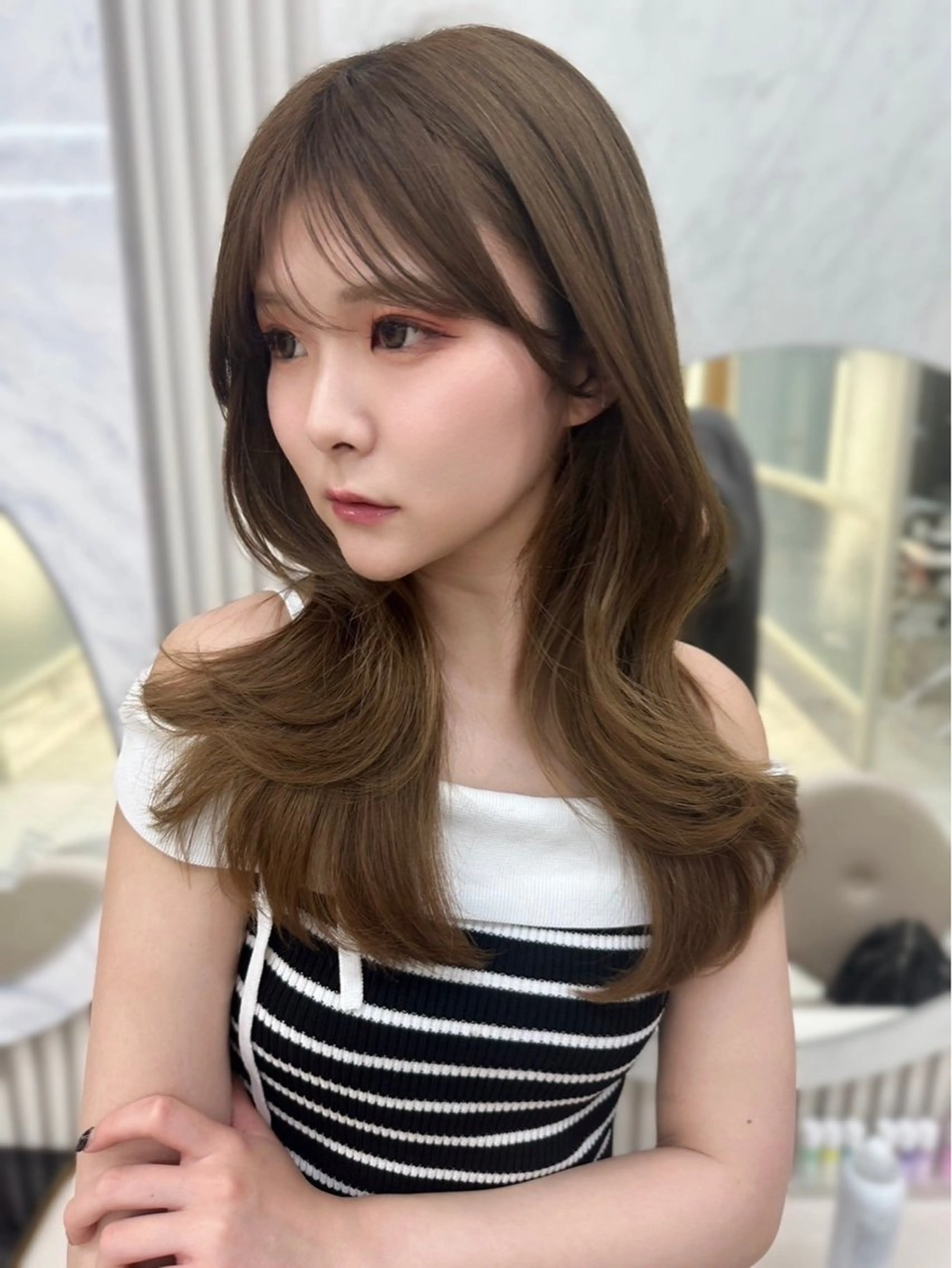 ロング MAEUL所属・🍑韓国風レイヤー 🍑莉子のヘアスタイル