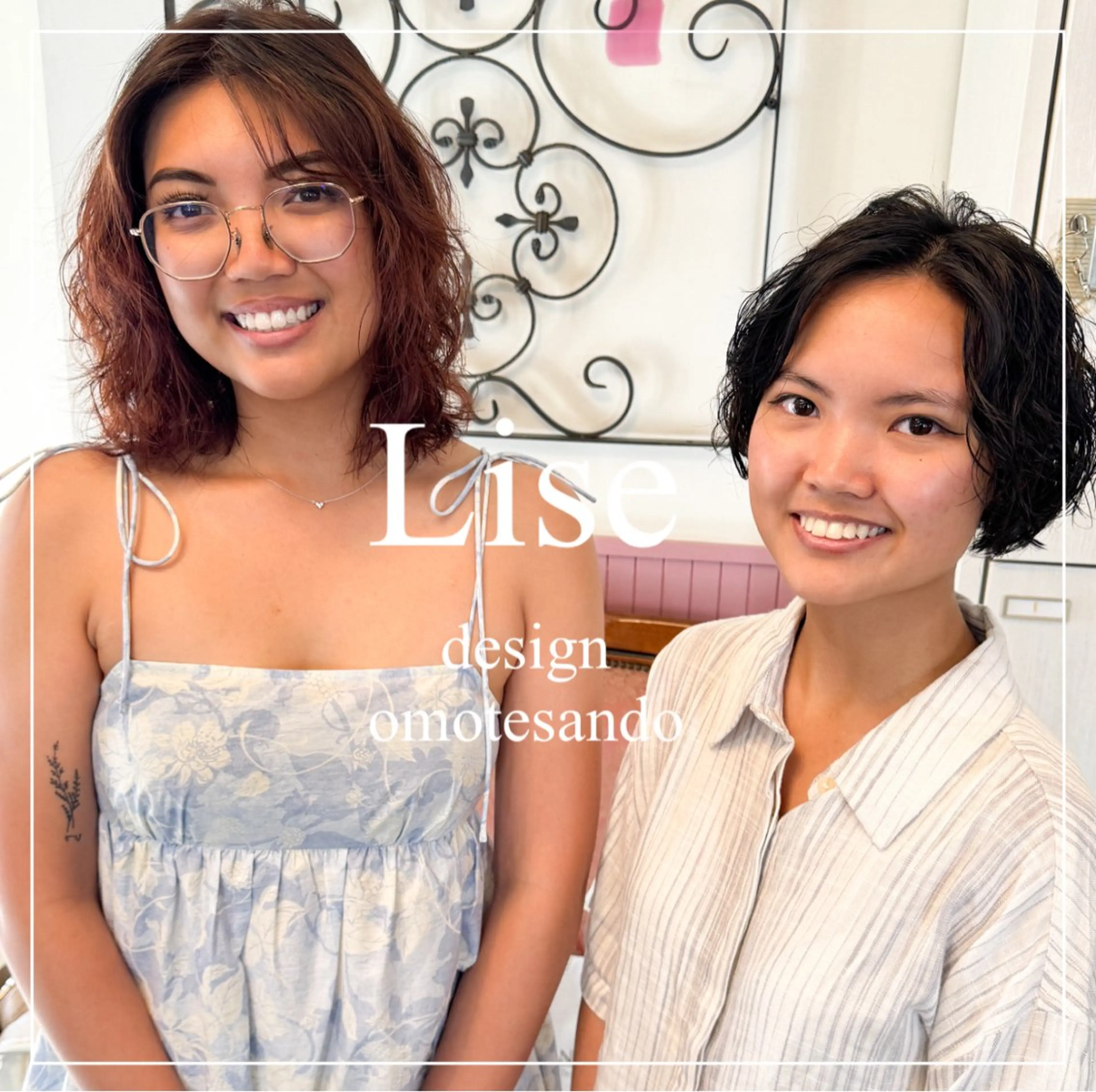 ミディアム カラー パーマ ヘアアレンジ メンズ カット パーマ ヘアセット 表参道Lise おおいしおりのヘアスタイル