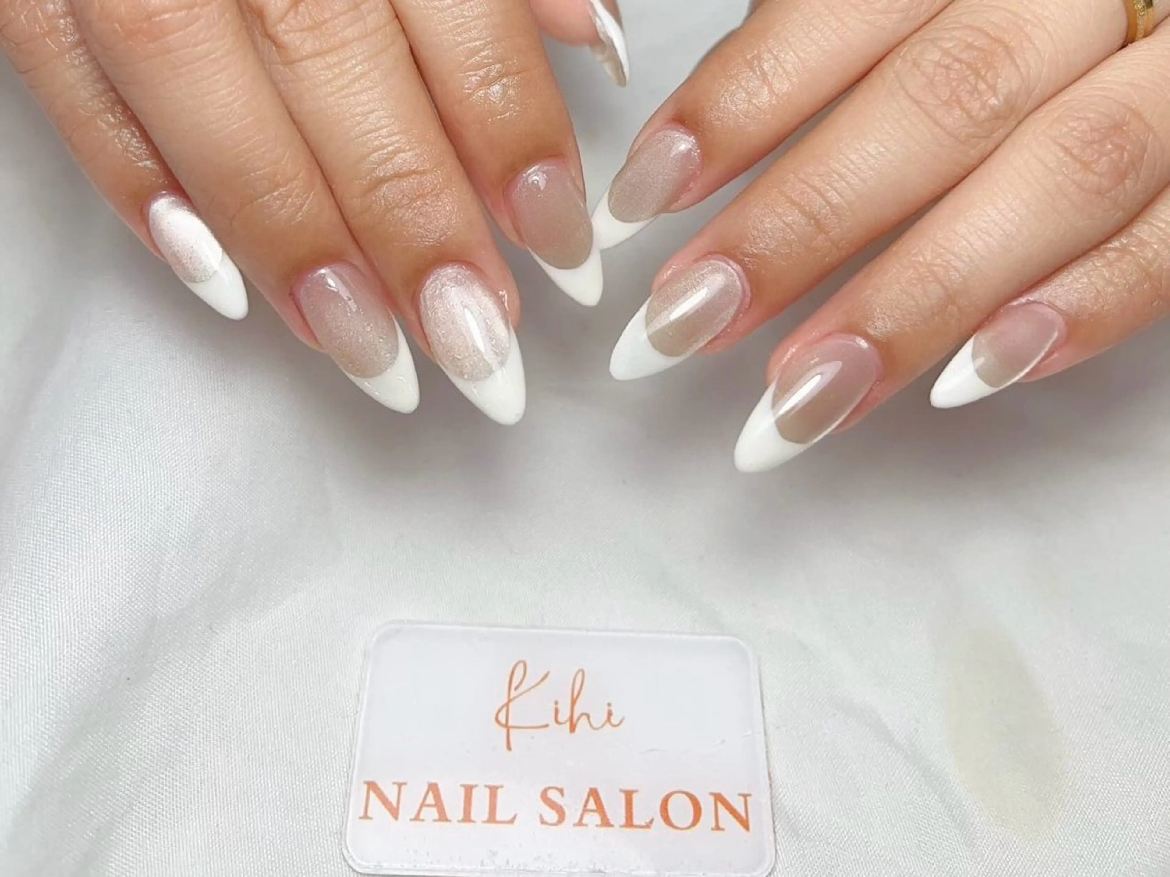 ネイル アートネイル フレンチネイル ジェルネイル グラデーション 韓国ネイル ハンドネイル Nail Salon Kihi さくらのネイルデザイン