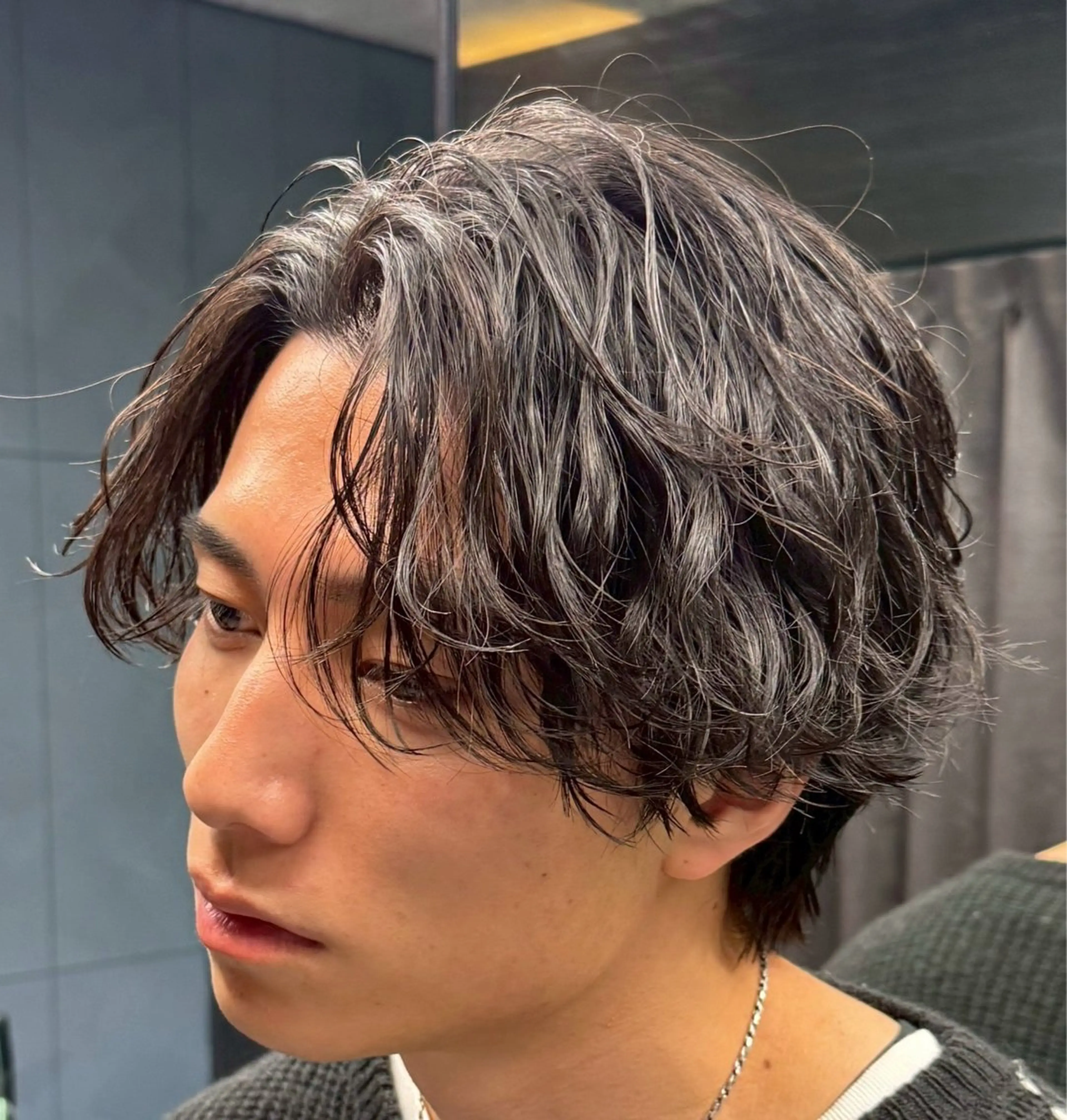 ショート パーマ メンズ カット パーマ 瀧本 一樹のヘアスタイル