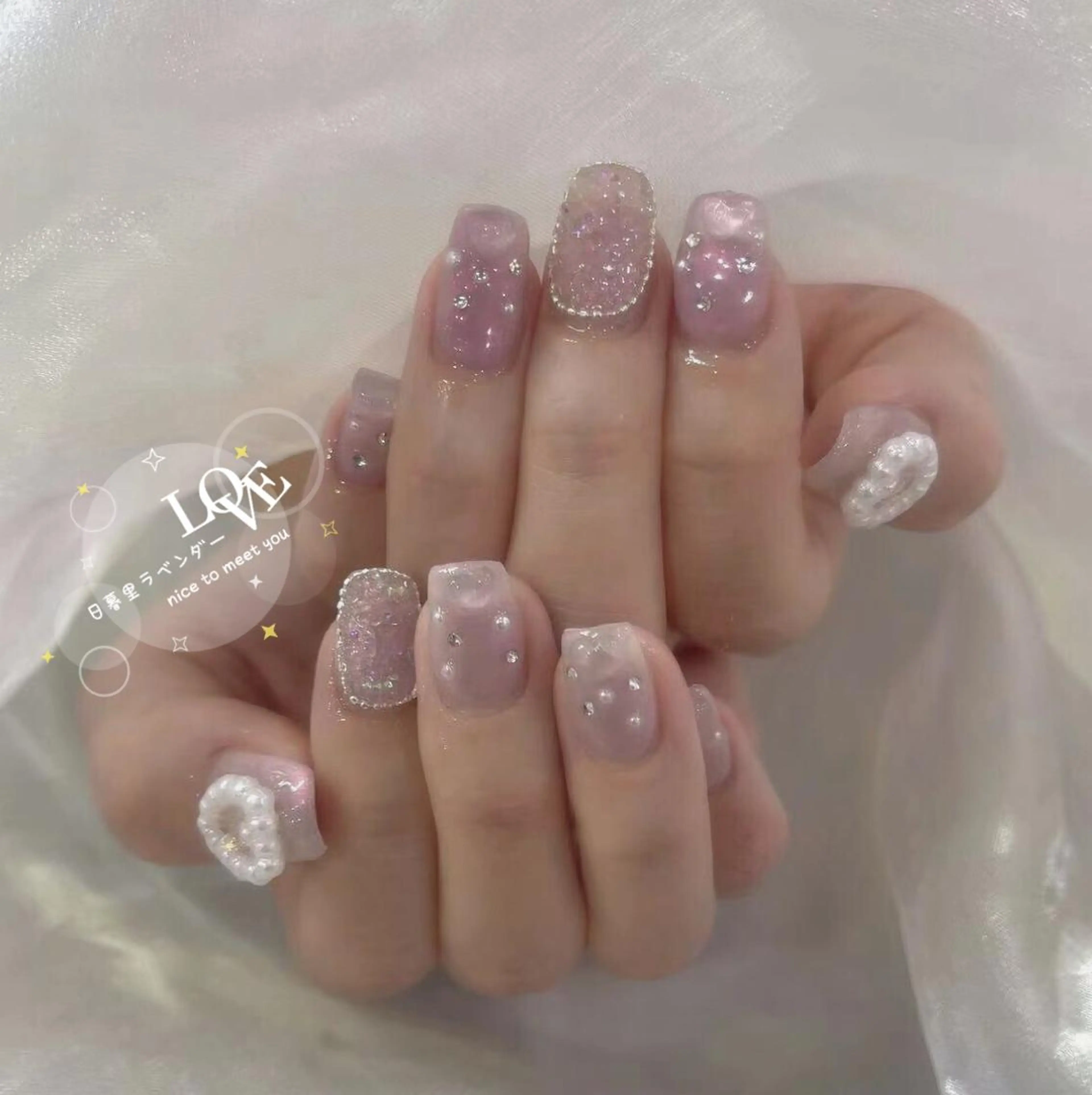 ネイル ラベンダー💖日暮里 ルル💖ネイルのネイルデザイン