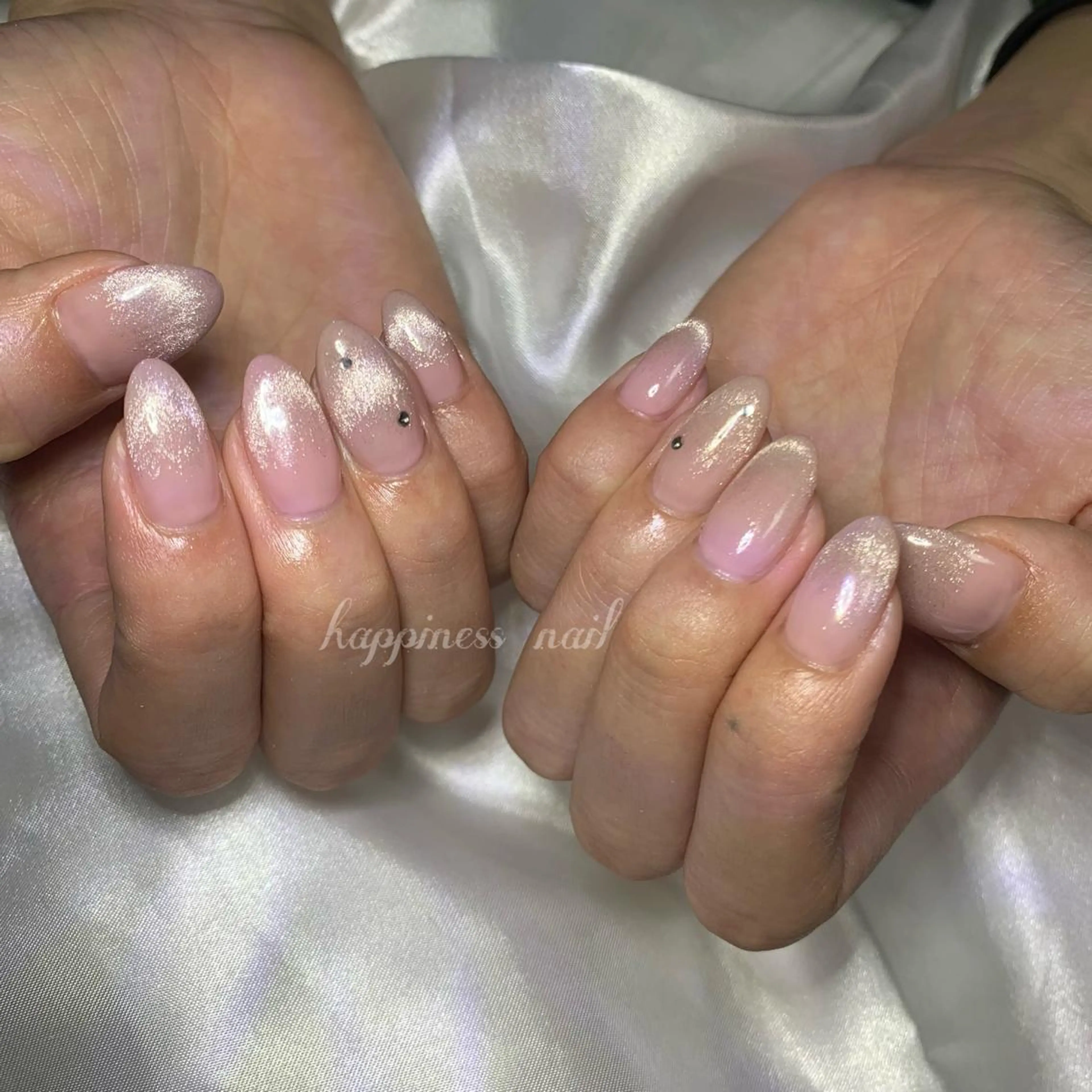 ネイル アートネイル グラデーション ロングネイル マグネットネイル スカルプネイル happiness nailのネイルデザイン