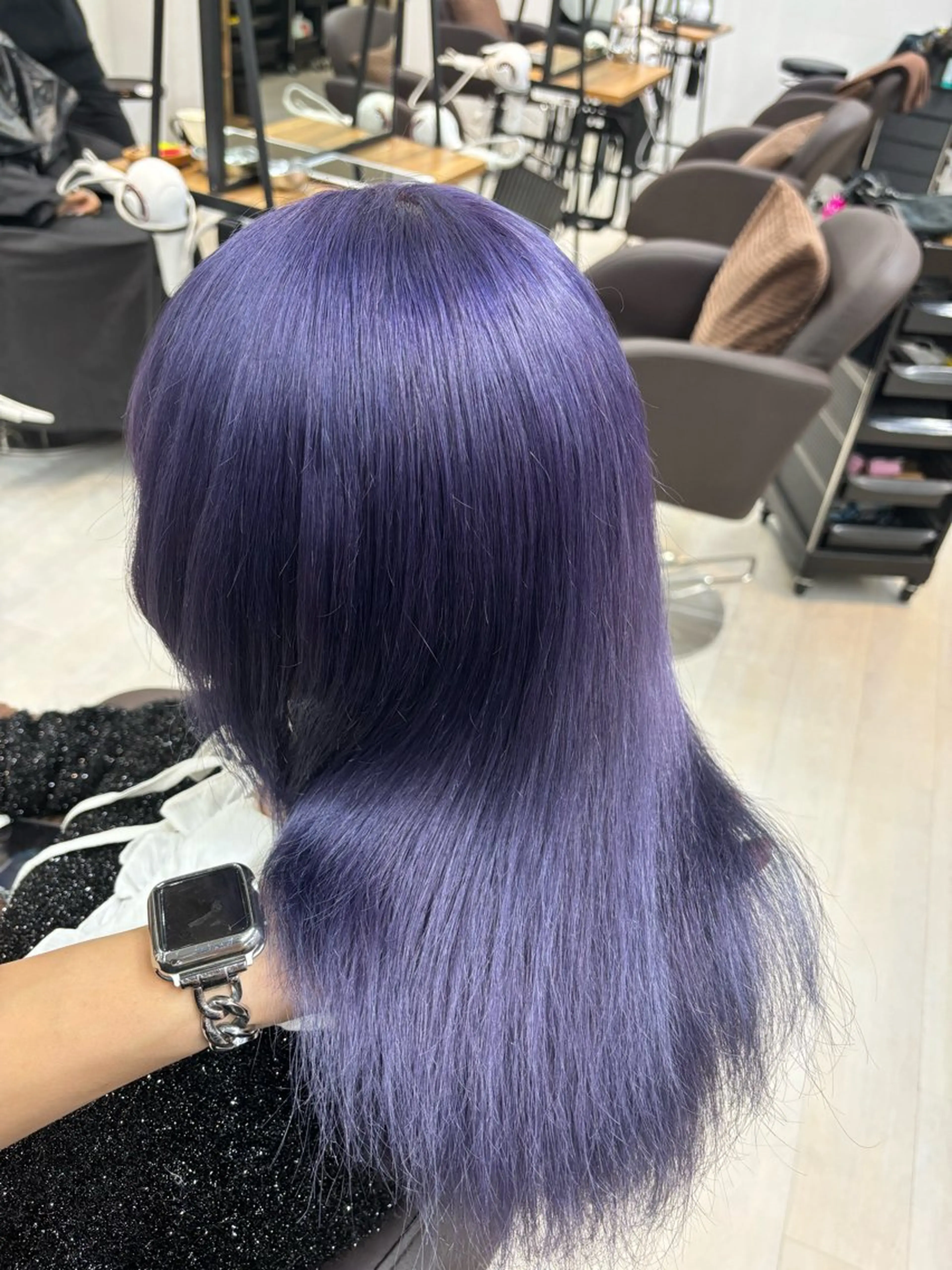 ロング ヘアカラー トリートメント ヘッドスパ ヘアセット I S所属・🌿透明感カラー‪ 縮毛矯正✨かずきのヘアスタイル