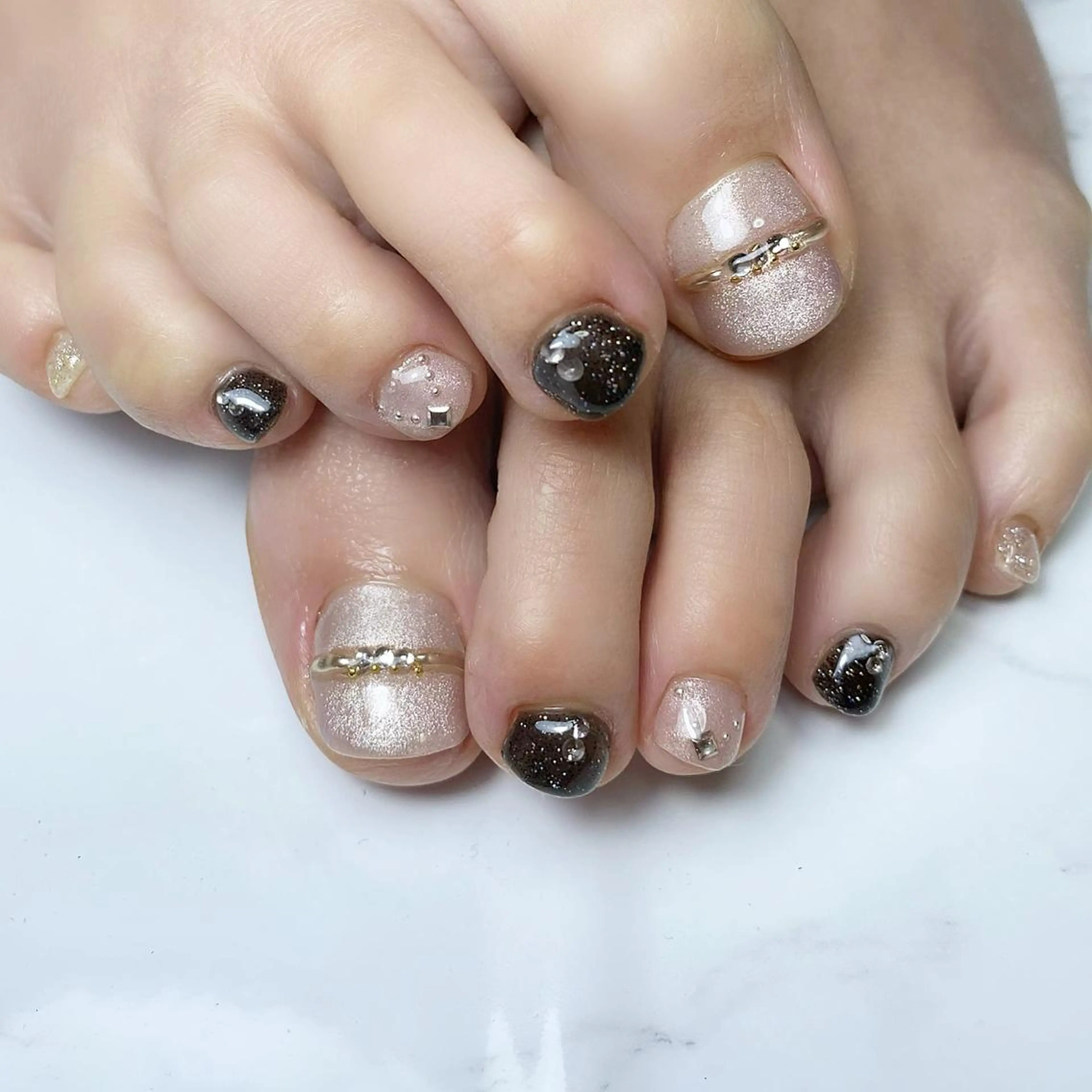 ネイル マグネットネイル フットネイル Nail ameria megu所属・ameria meguのネイルデザイン