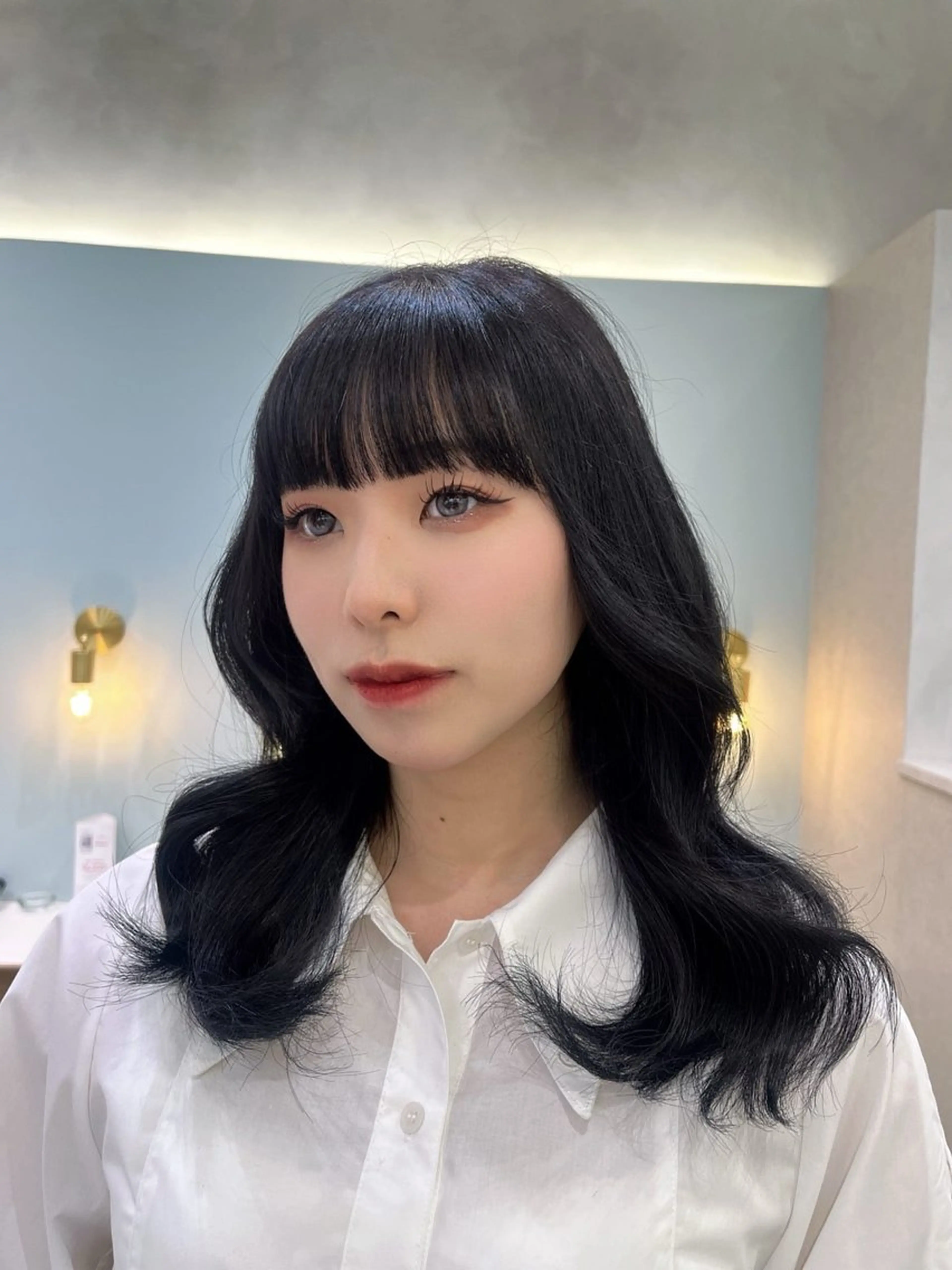 ロング 𝑴𝑰𝑯𝑶 ／ワンホンヘアのヘアスタイル
