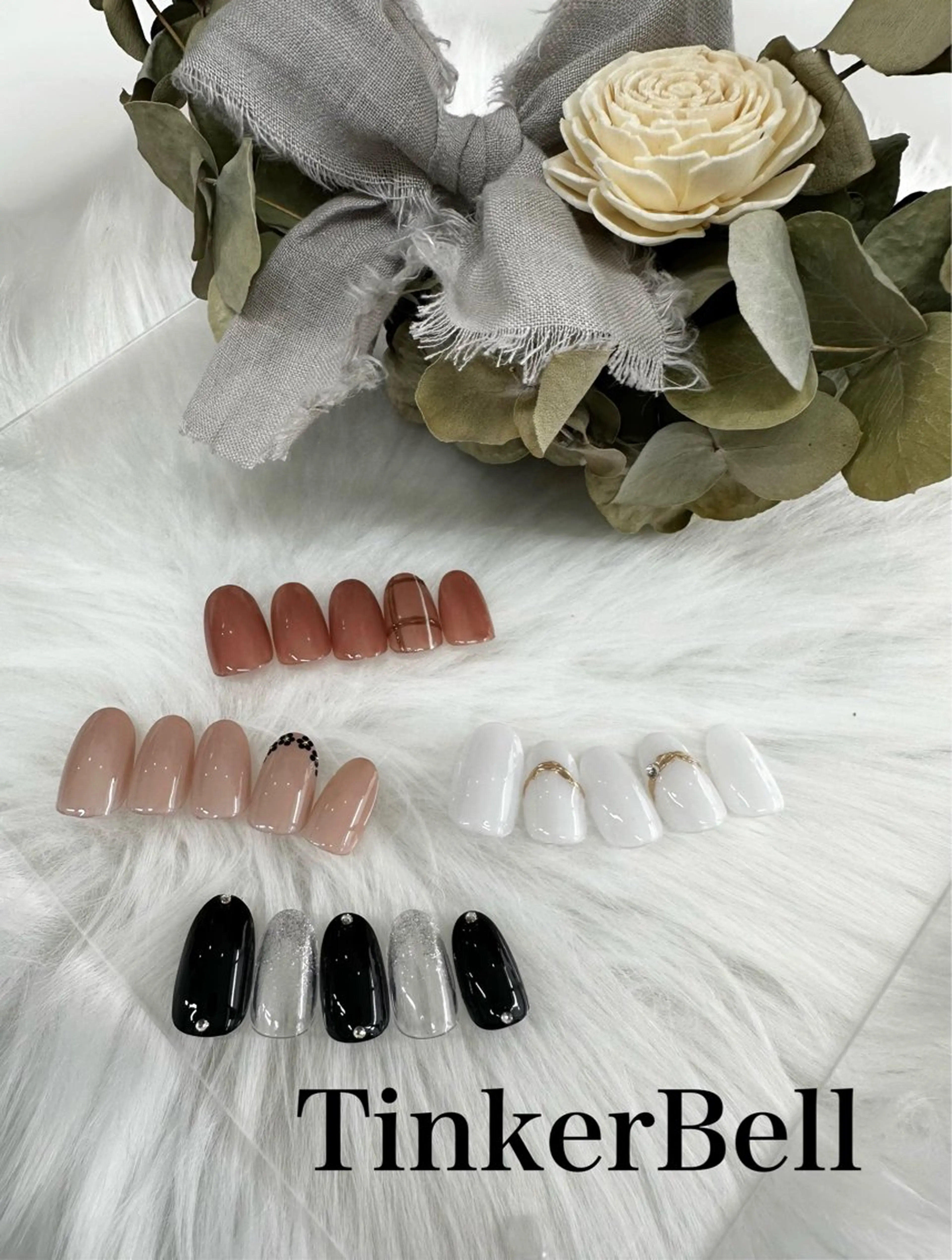 ネイル アートネイル シンプルネイル ハンドネイル Tinker Bellのネイルデザイン