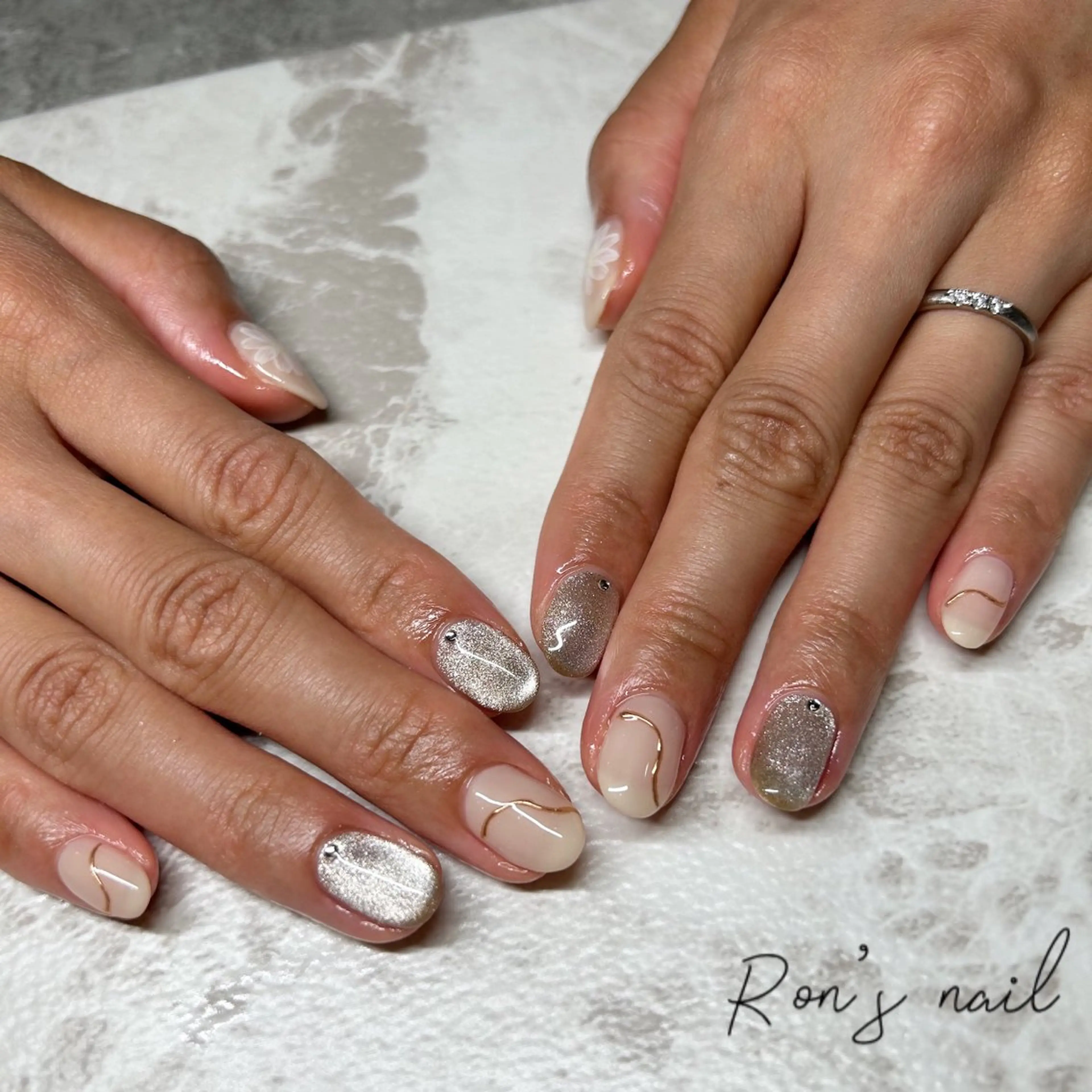 ネイル マグネットネイル Ron's nail 笹岡のネイルデザイン