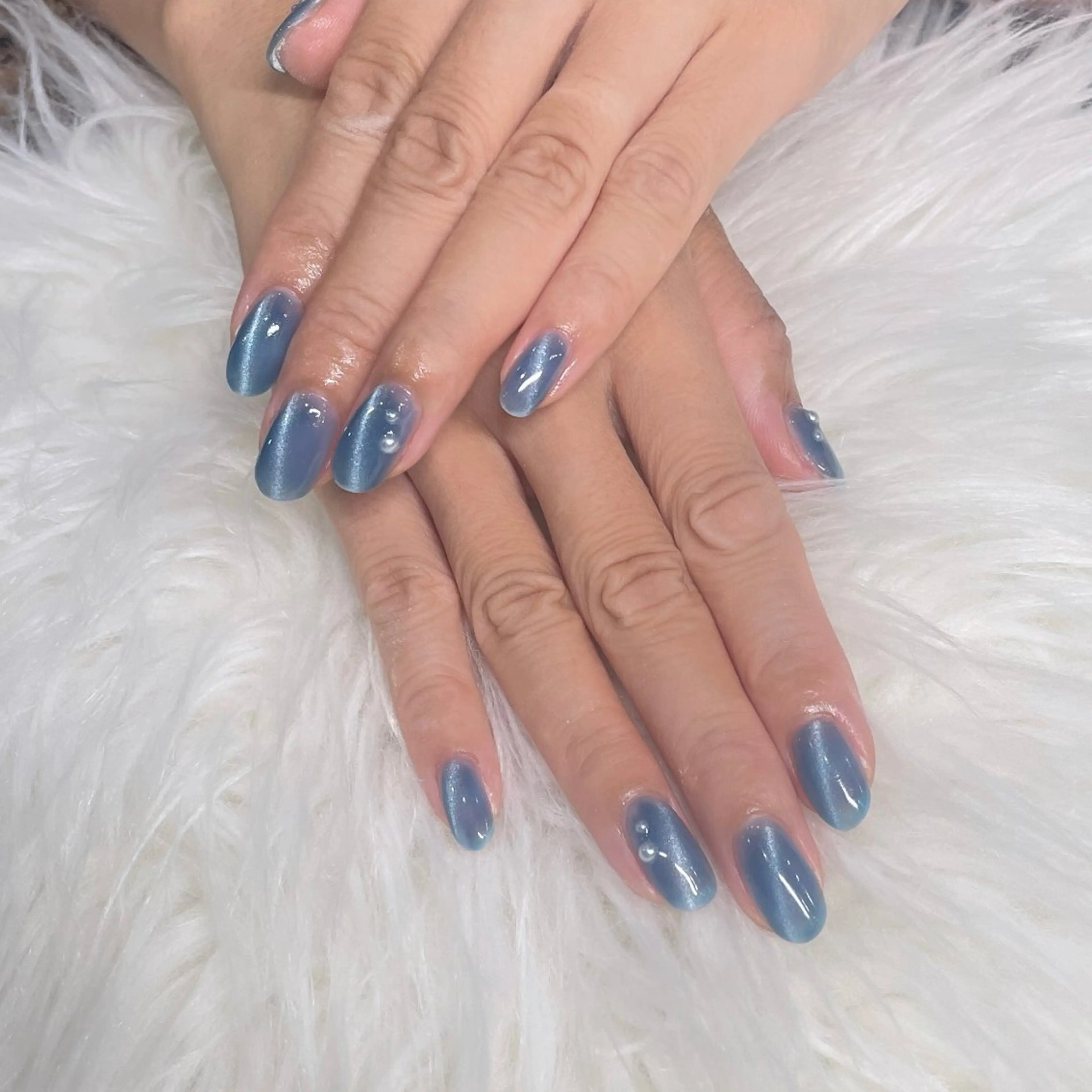 ネイル ブルー ハンドネイル IROHA NAIL nanaのネイルデザイン