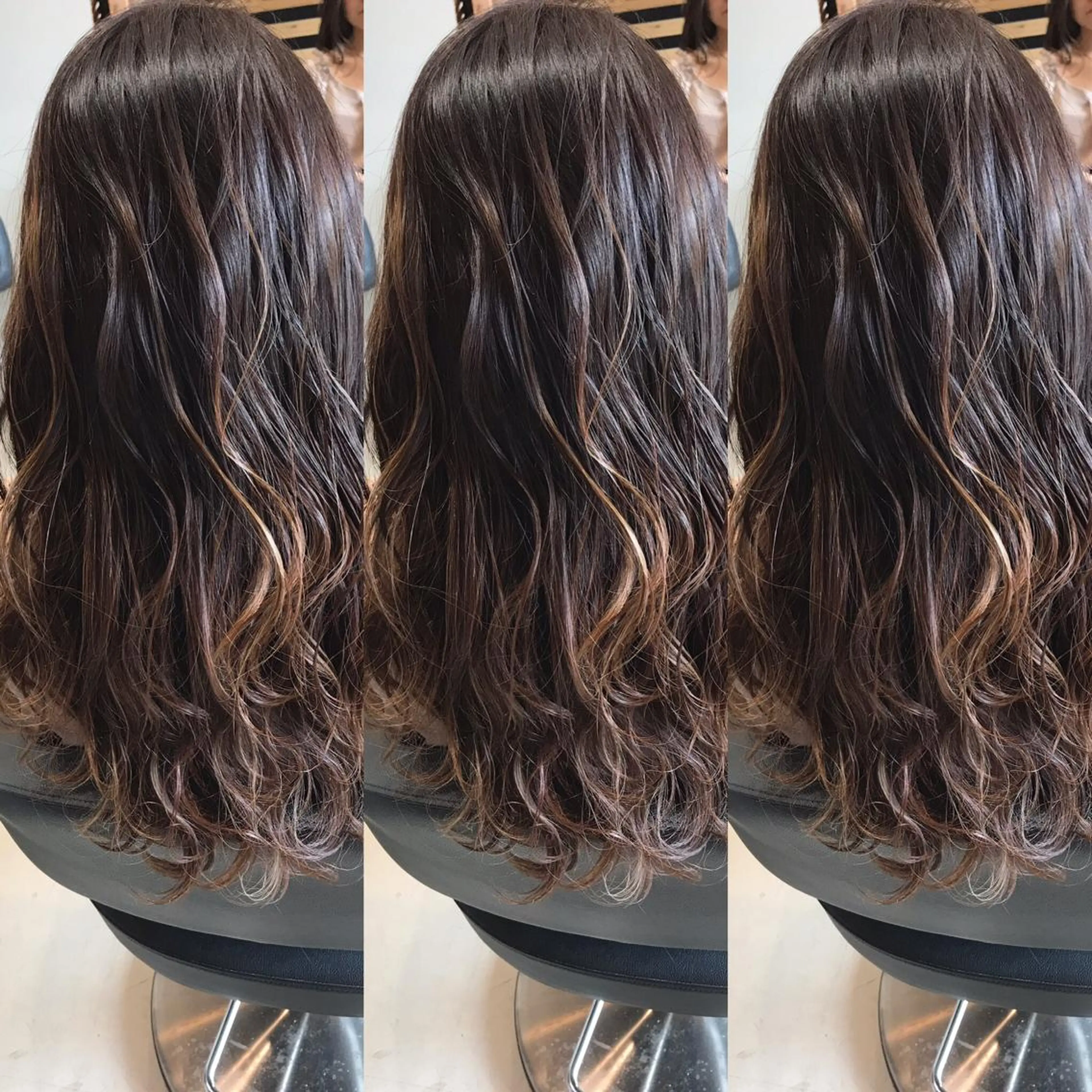 セミロング カラー グラデーションカラー ハイライトカラー ハイライト ヘアカラー 大久保 隆蔵のヘアスタイル