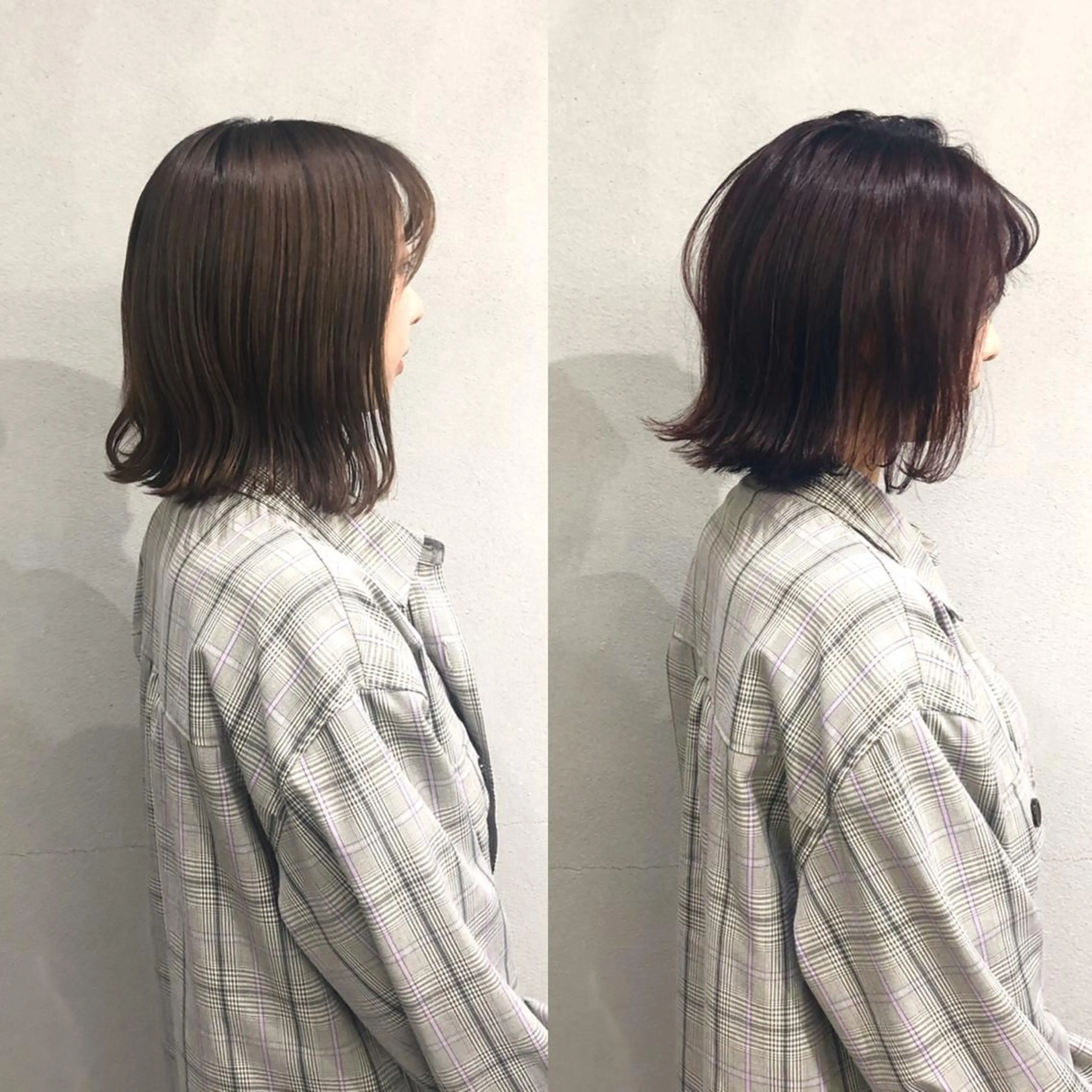 ショート カラー 切りっぱなしボブ ピンクカラー ボブ カット ヘアカラー トリートメント ボブ/ショート/ 白髪染め/メンズ葛西のヘアスタイル
