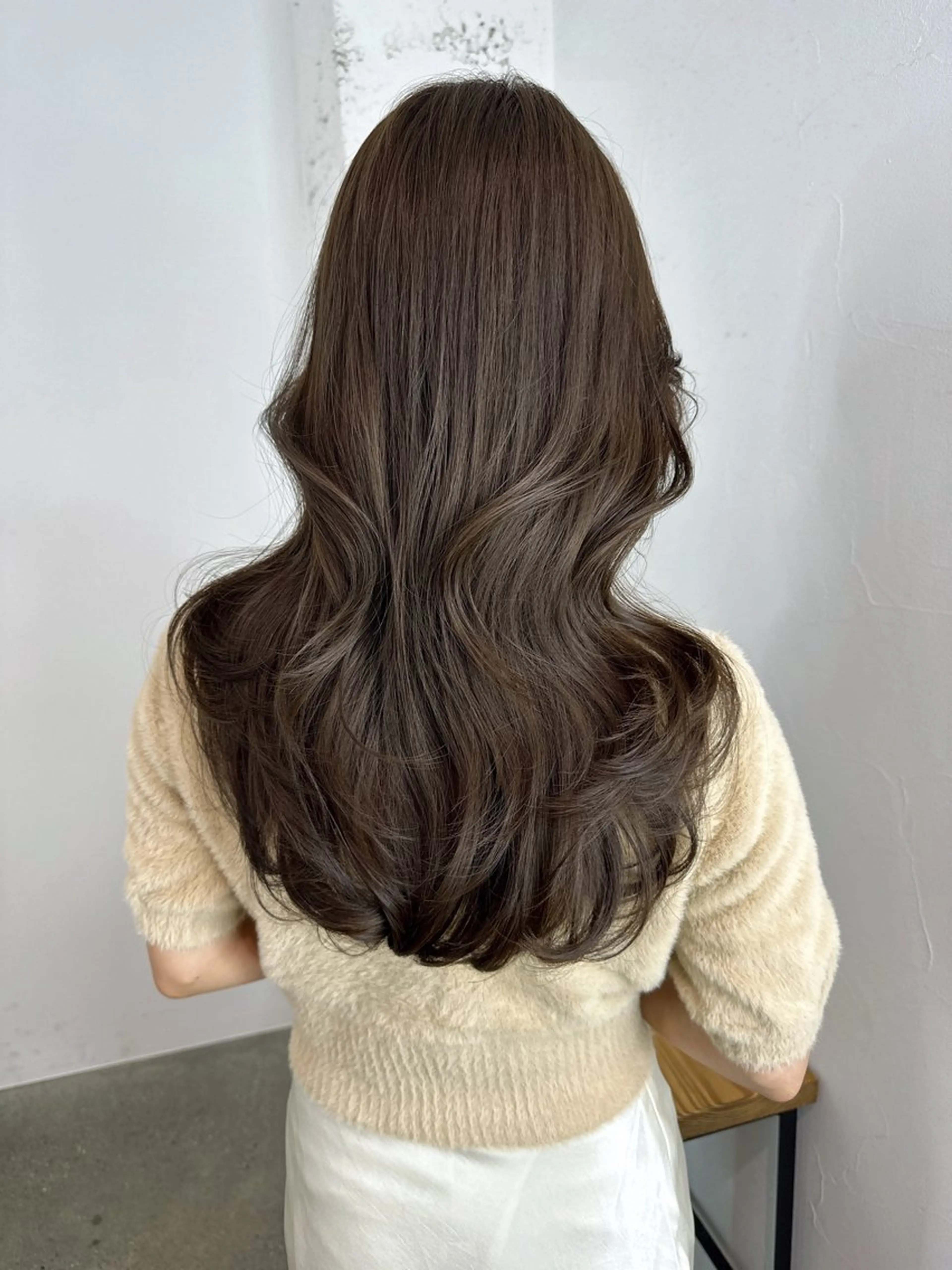 ロング 縮毛矯正、 押野七大のヘアスタイル
