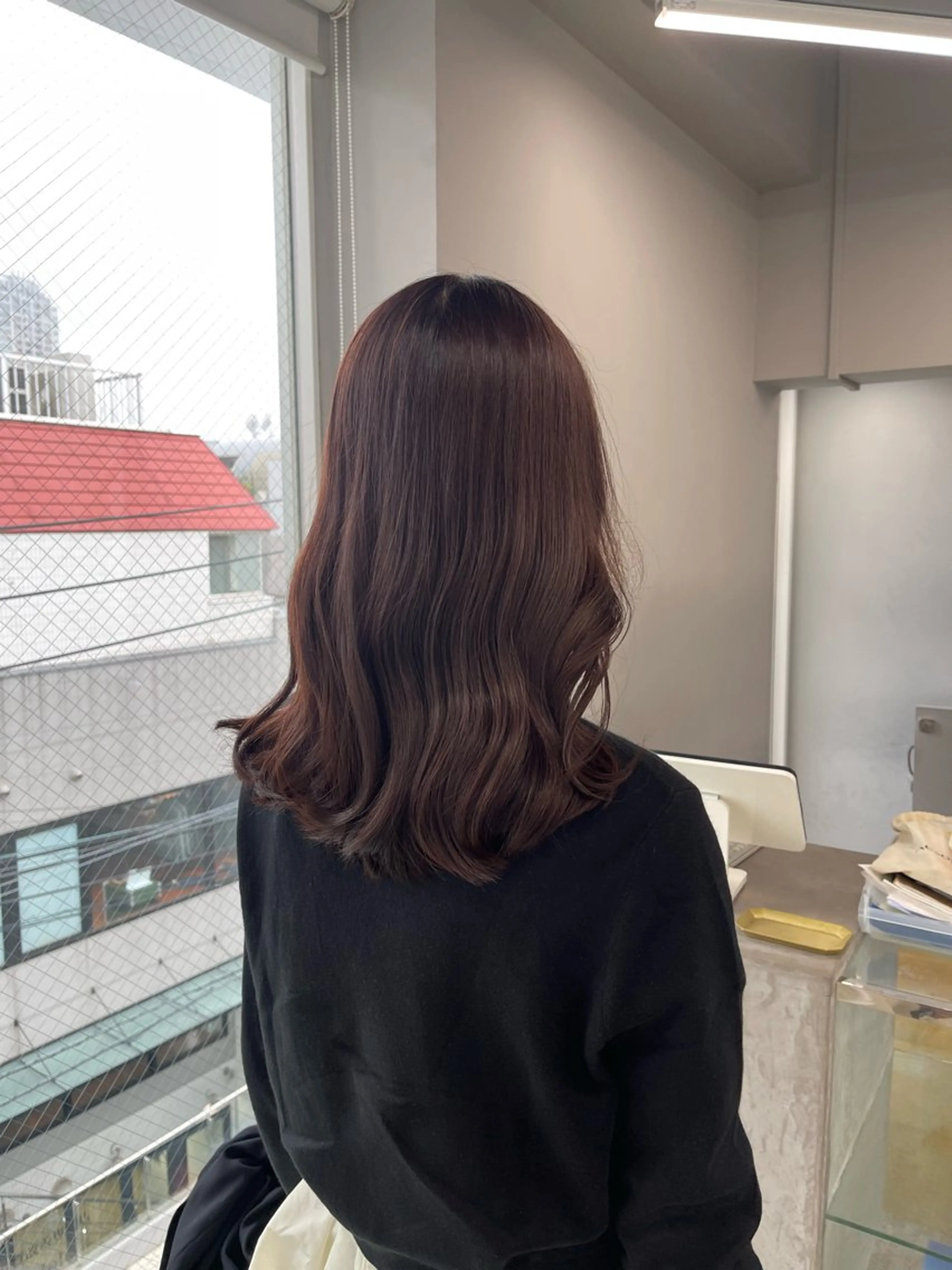 セミロング カラー ヘアカラー トリートメント 愛莉/ラベンダー/ ベージュ/ブラウンのヘアスタイル