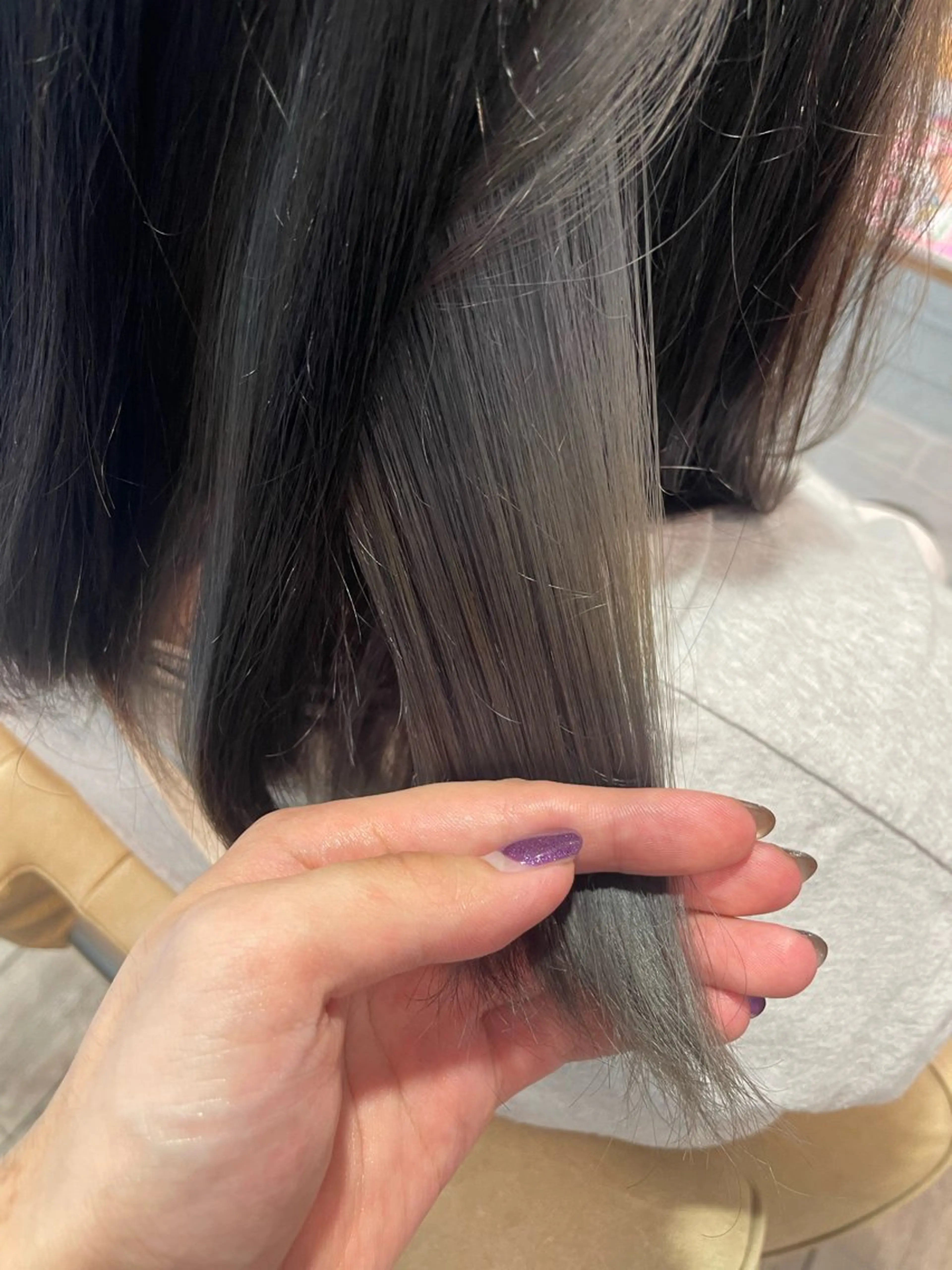 ロング アッシュ アッシュグレー ヘアカラー hair Luana所属・☆田中 亨一☆のヘアスタイル