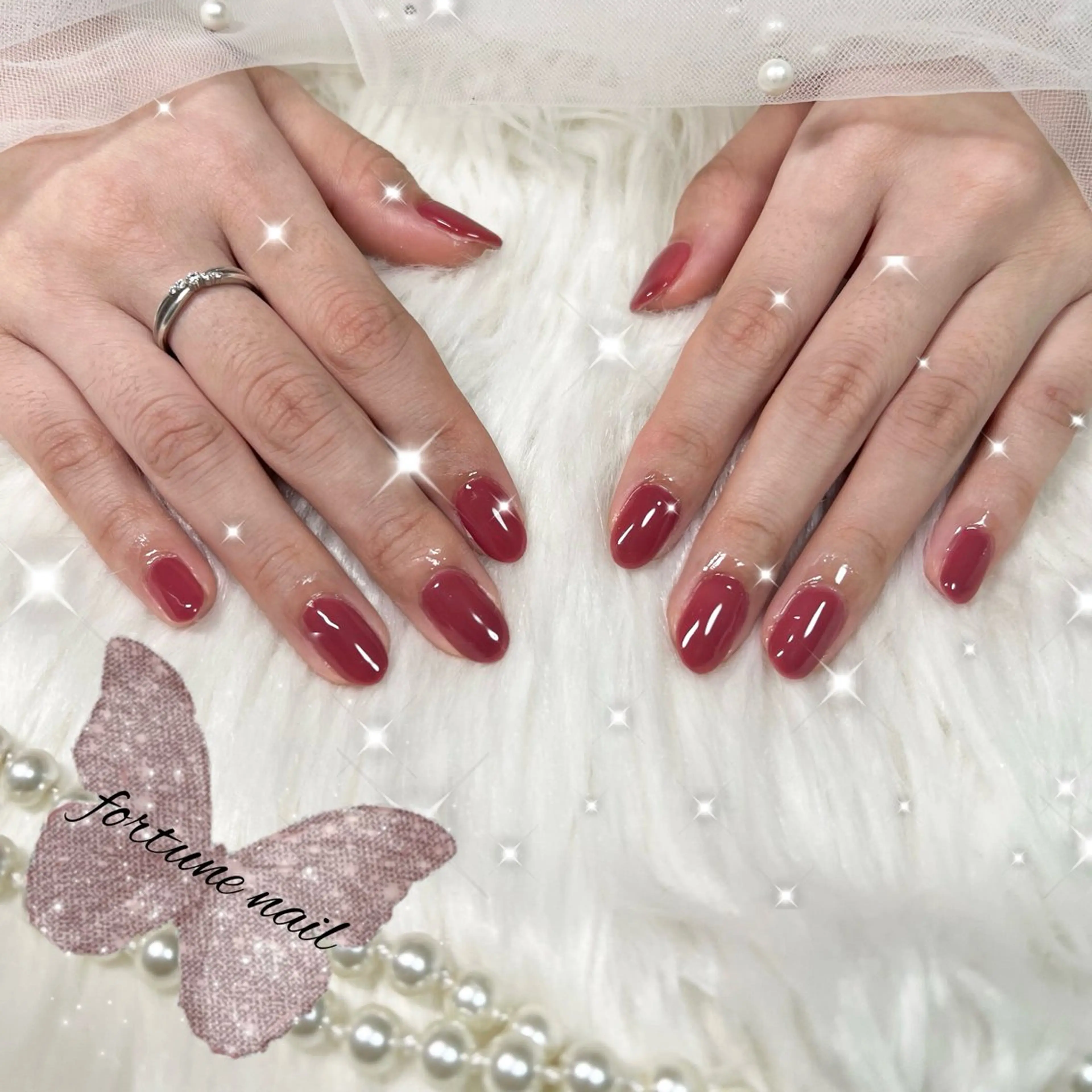 ネイル ガーリー 韓国ネイル オフィスネイル ワンカラーネイル ピンク ハンドネイル 12/5🈳💜 Yuuna💜のネイルデザイン