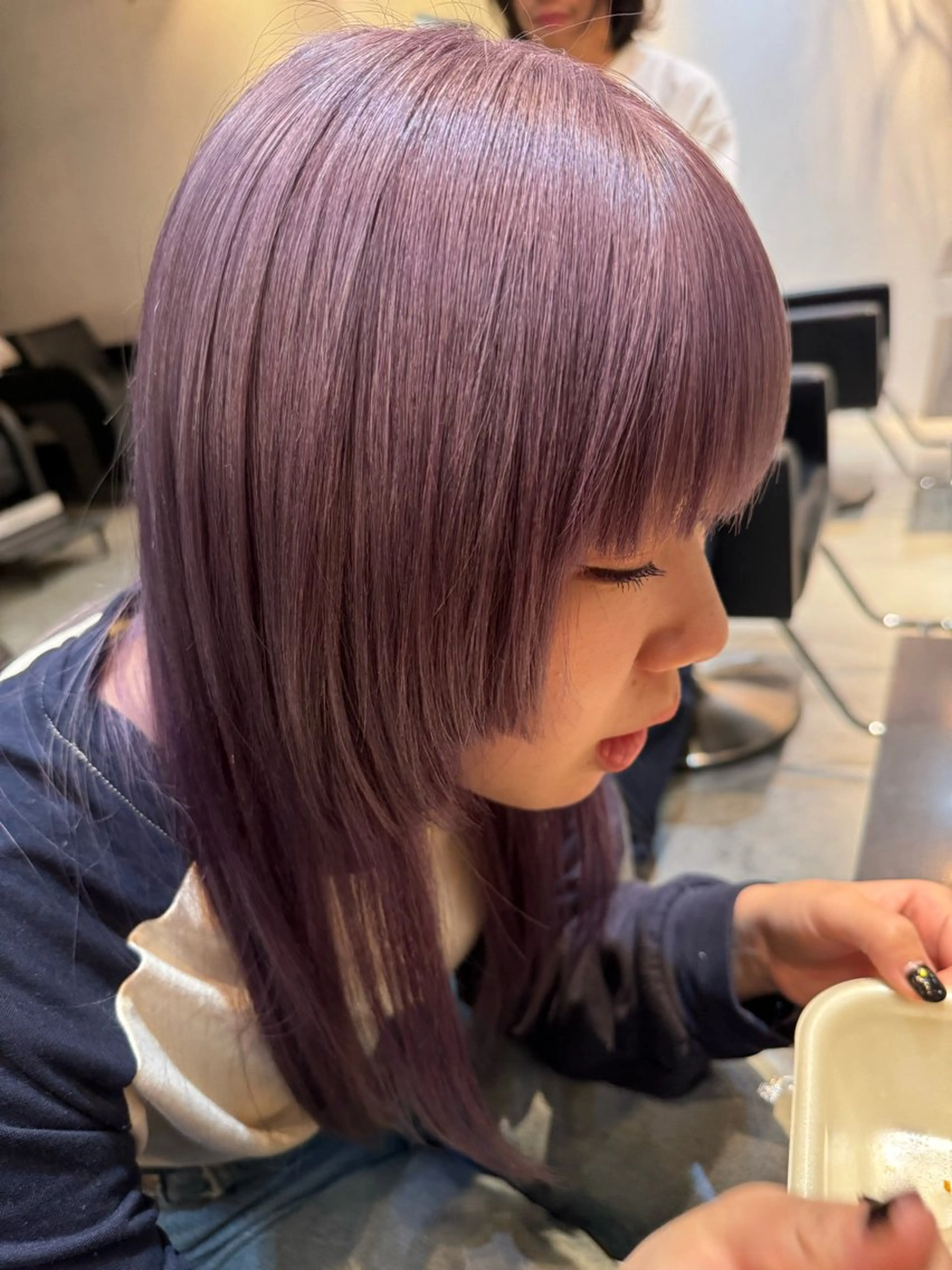 セミロング 顔周りカット カット ヘアカラー reira /cienのヘアスタイル