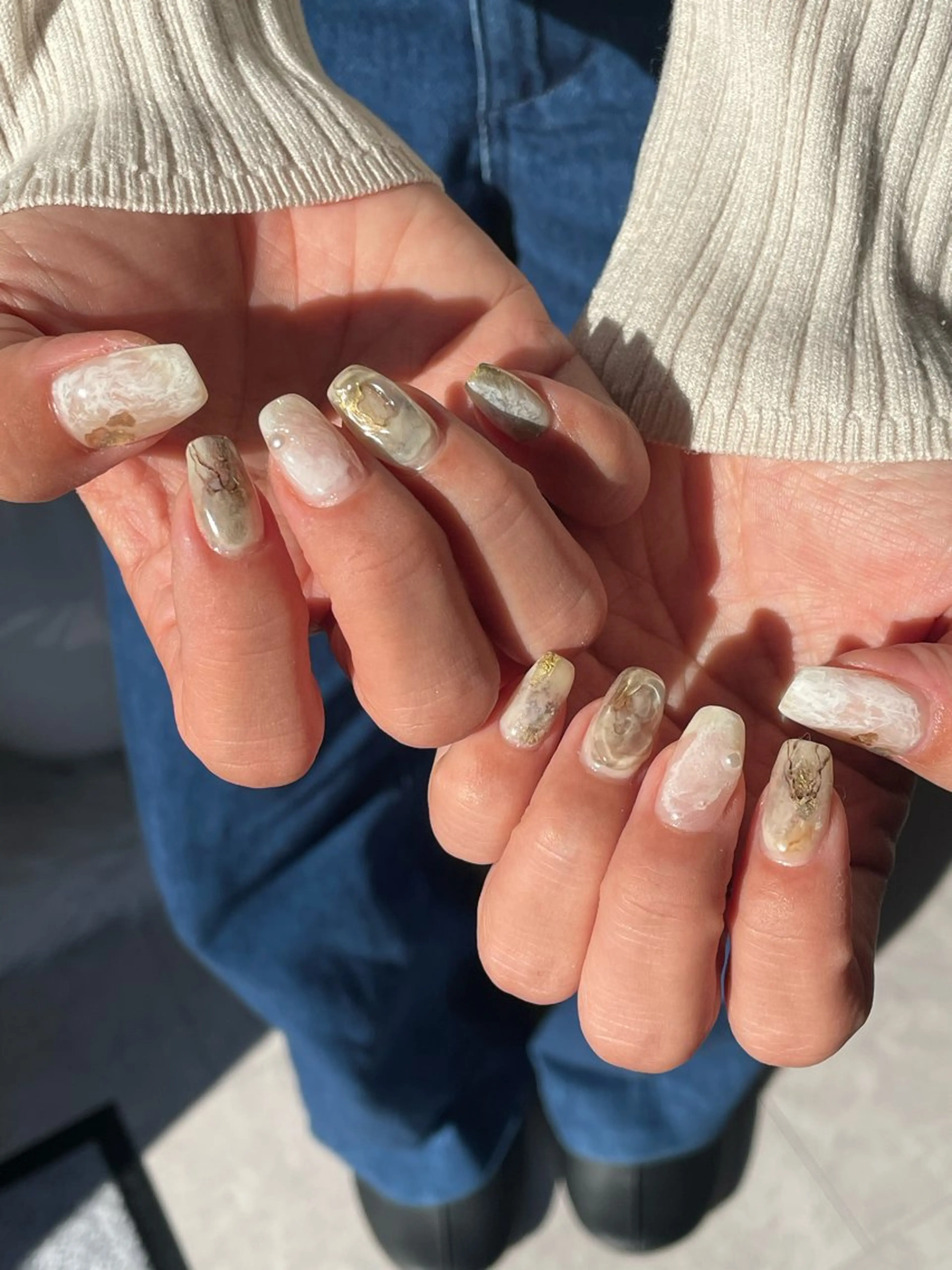 ネイル アートネイル ニュアンスネイル RISA joie nailのネイルデザイン