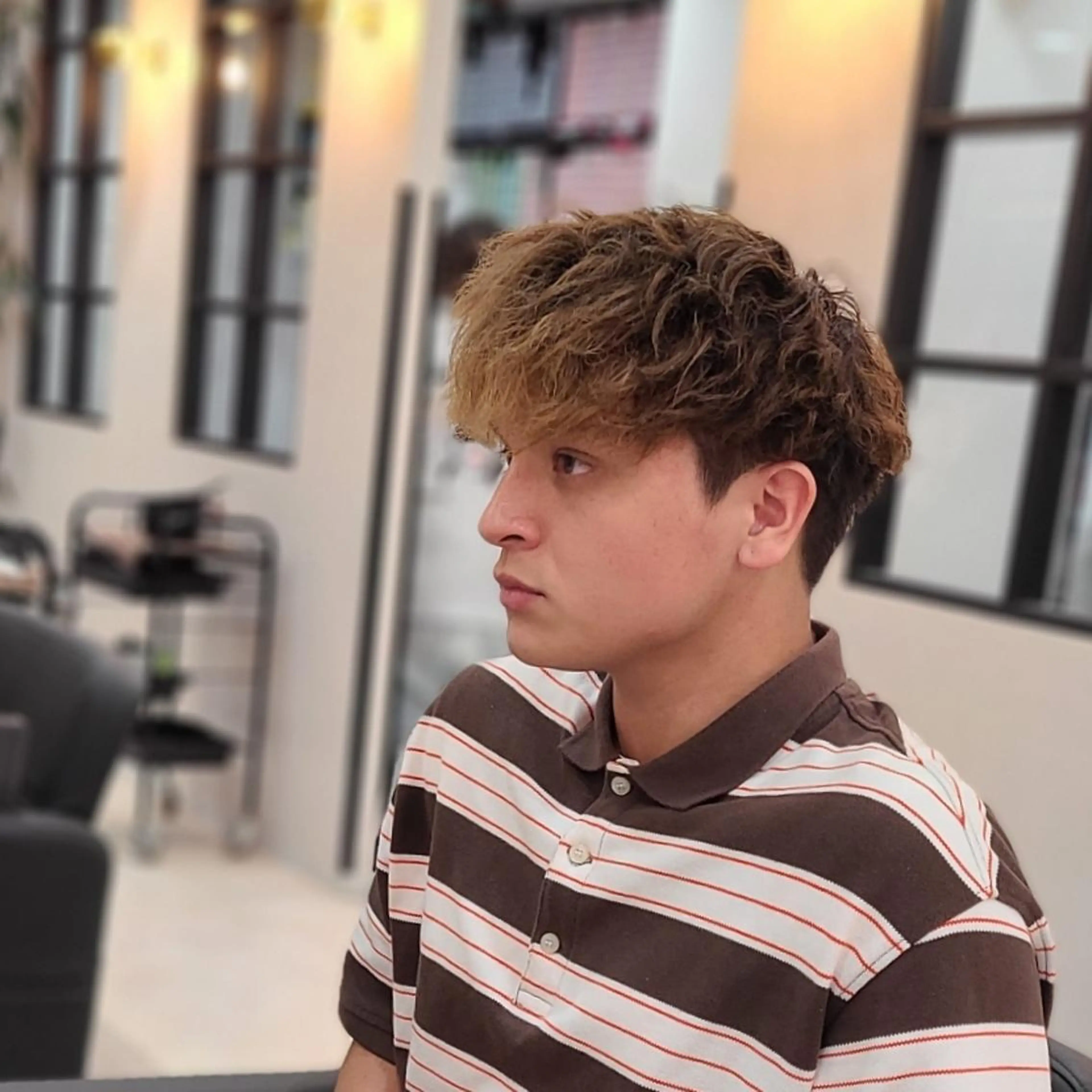 メンズ パーマ メンズブリーチ スペインカール カット ヘアカラー パーマ ヘアセット Lapis 名古屋駅前店所属・LEN名古屋/パーマ メンズ特化美容師のヘアスタイル