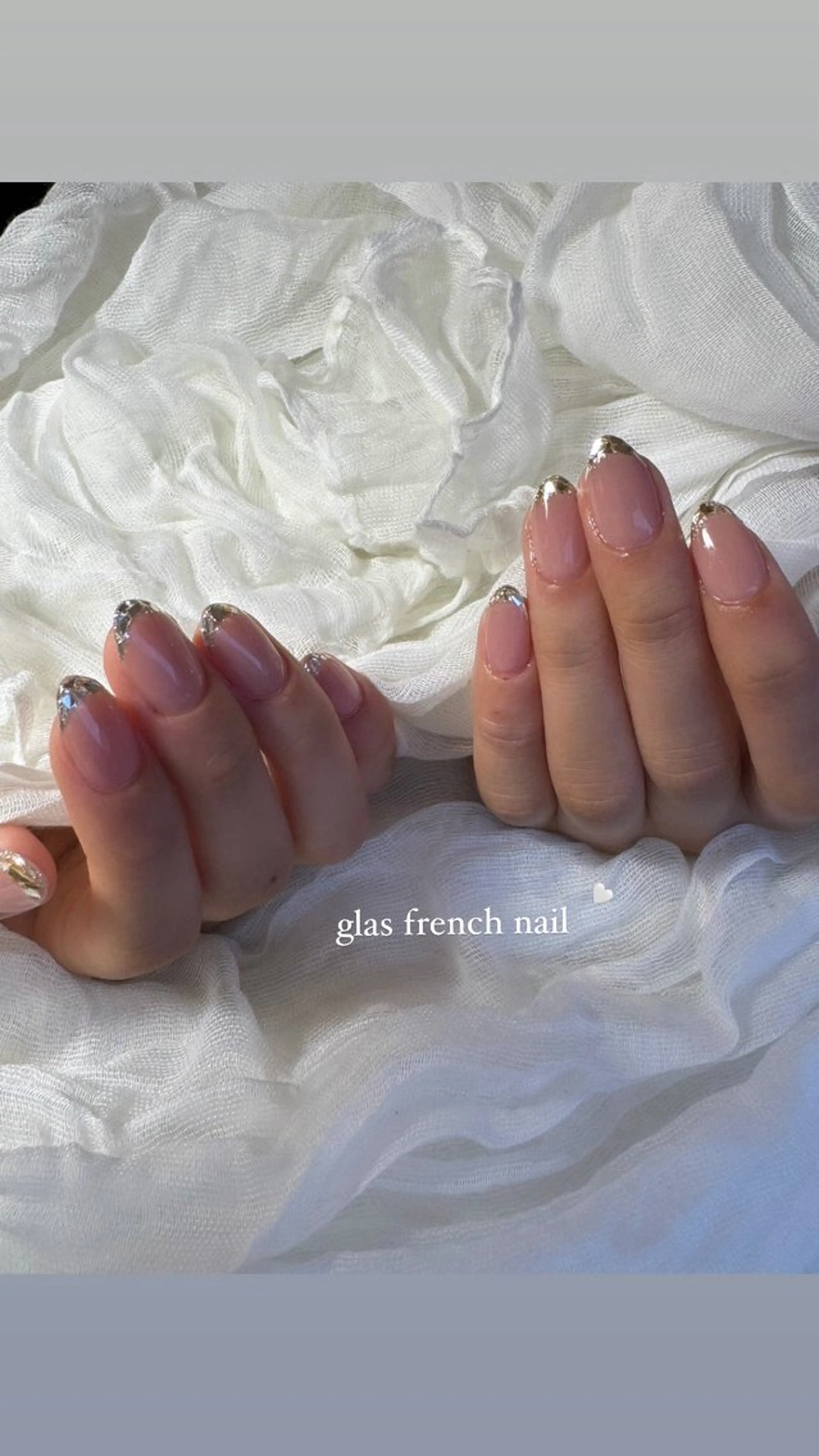 ネイル フレンチネイル ガラスフレンチ Rich+nail🫧仙台🫧所属・Rich+nail 🫧仙台🫧のネイルデザイン
