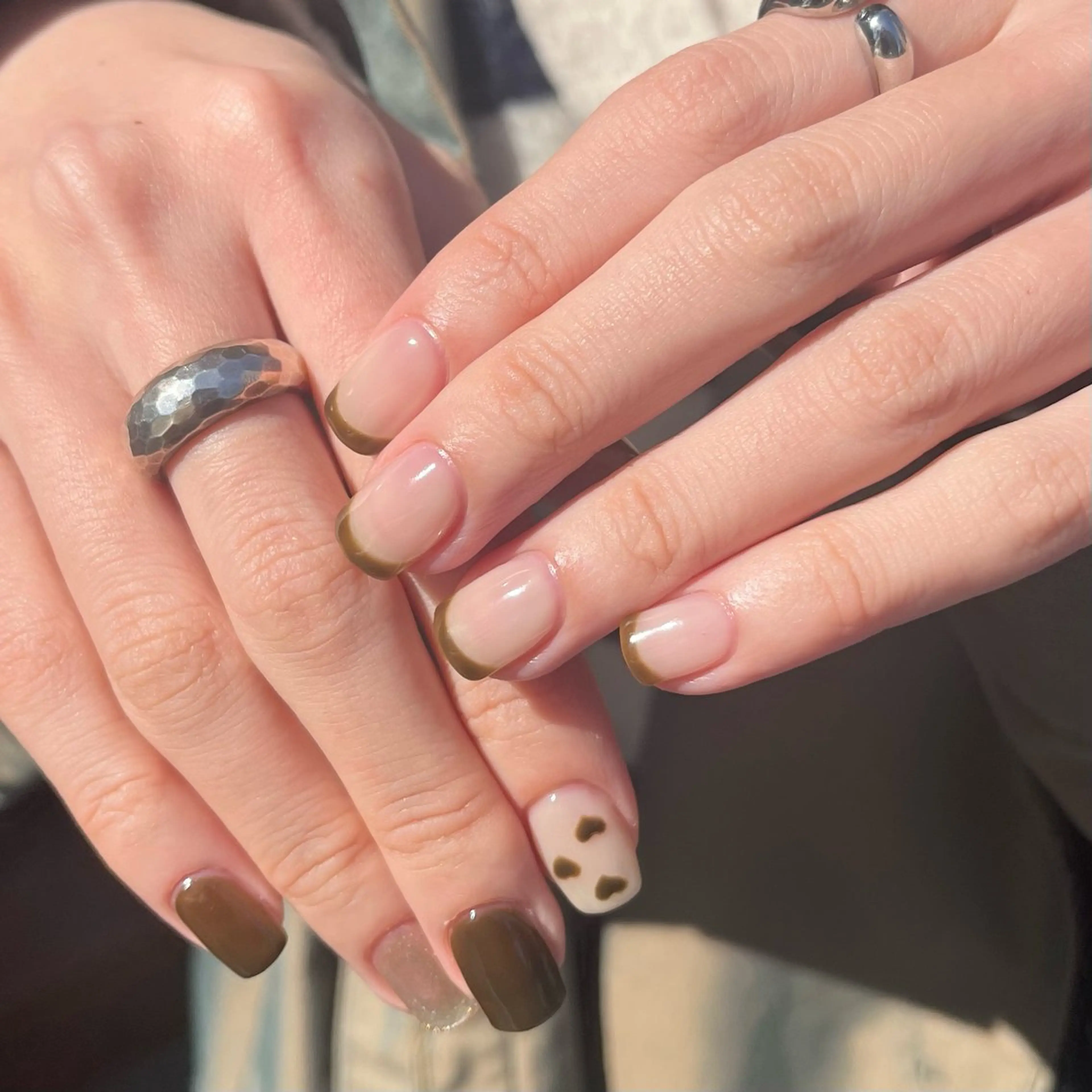 ネイル ハート ハンドネイル GLADnail新宿 arisaのネイルデザイン