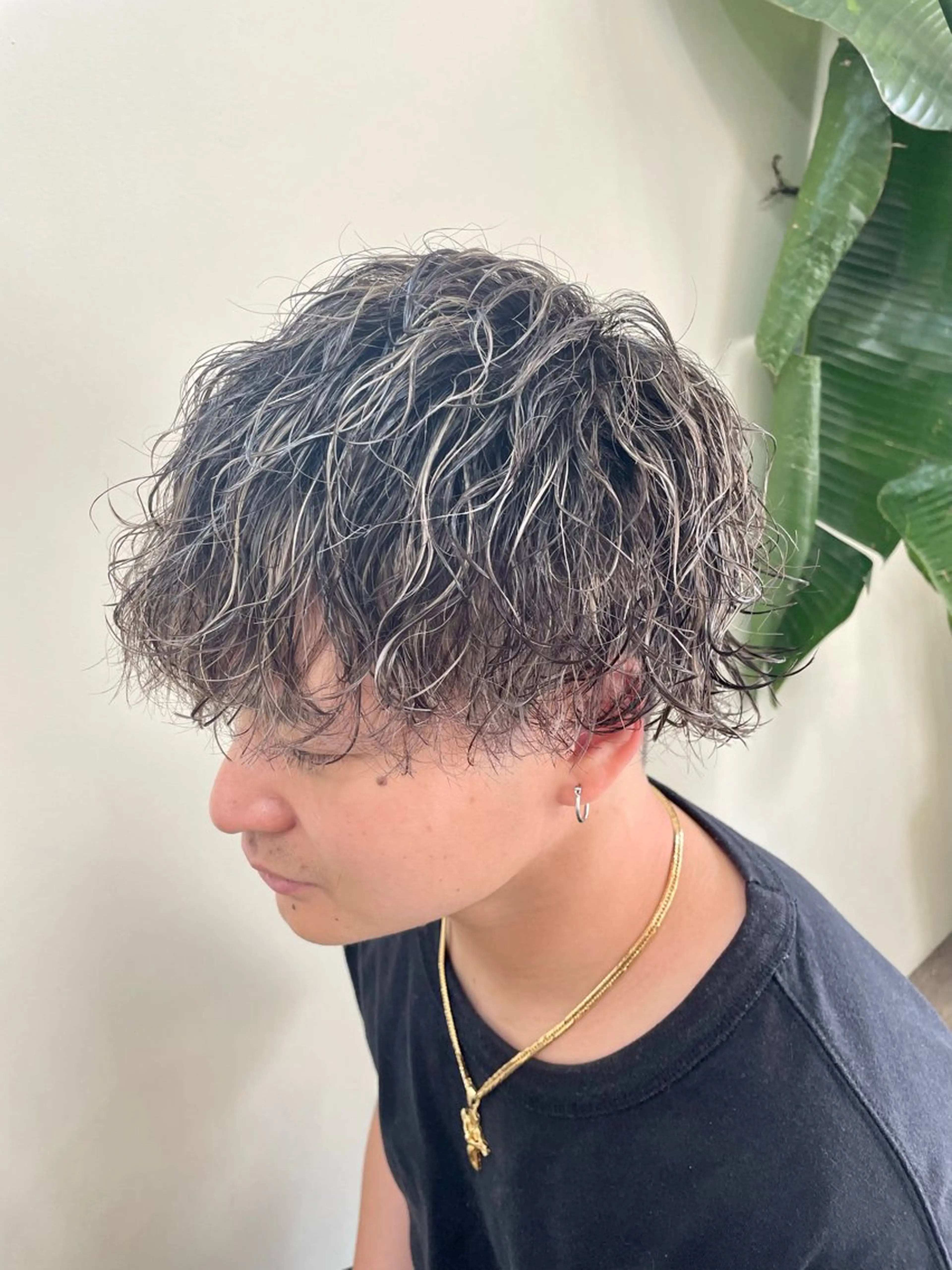ミディアム カラー パーマ メンズ カット ヘアカラー パーマ WEST OLAND加藤圭介のヘアスタイル