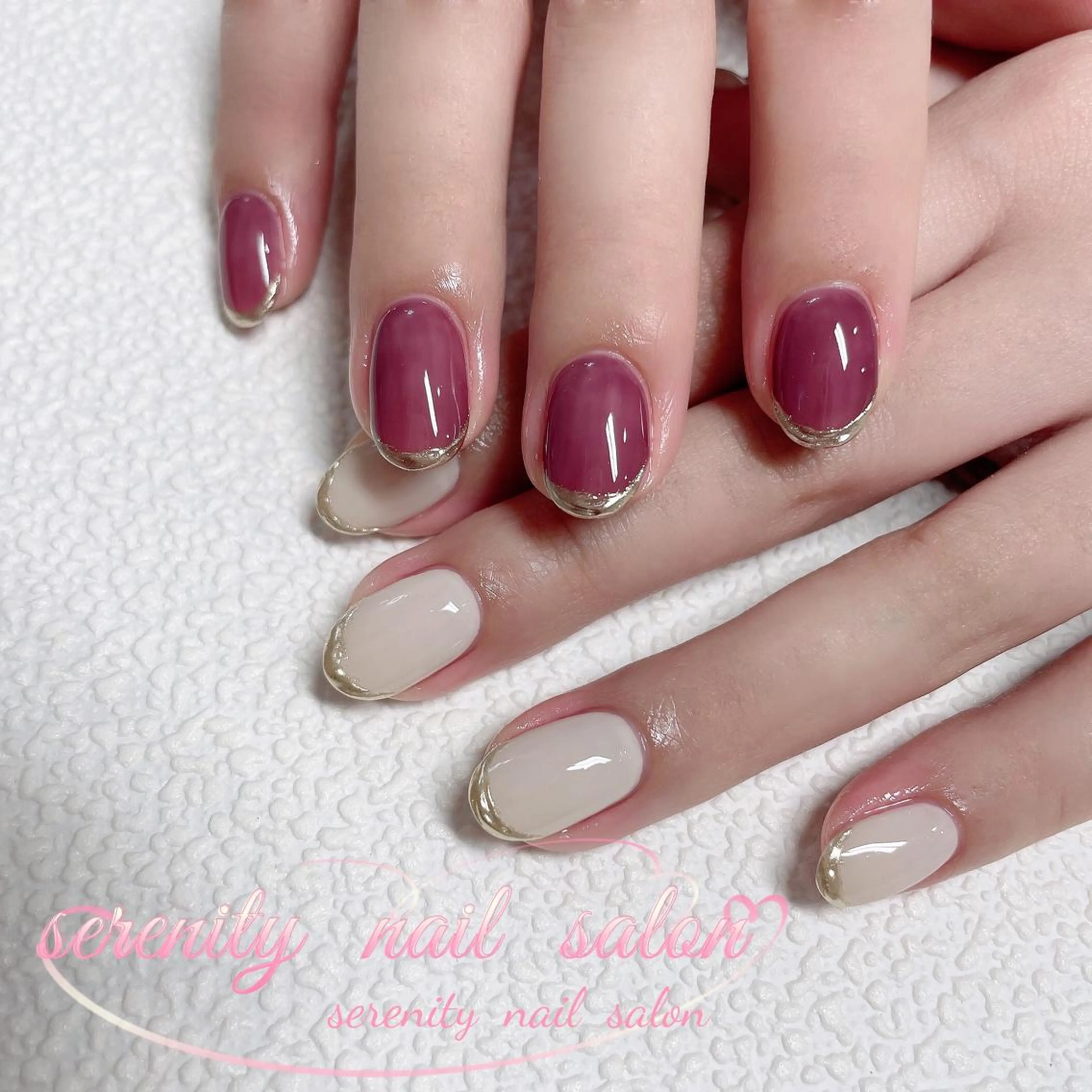 ネイル ハンドネイル ハンドケア ✨Serenity ワンホンネイルのネイルデザイン