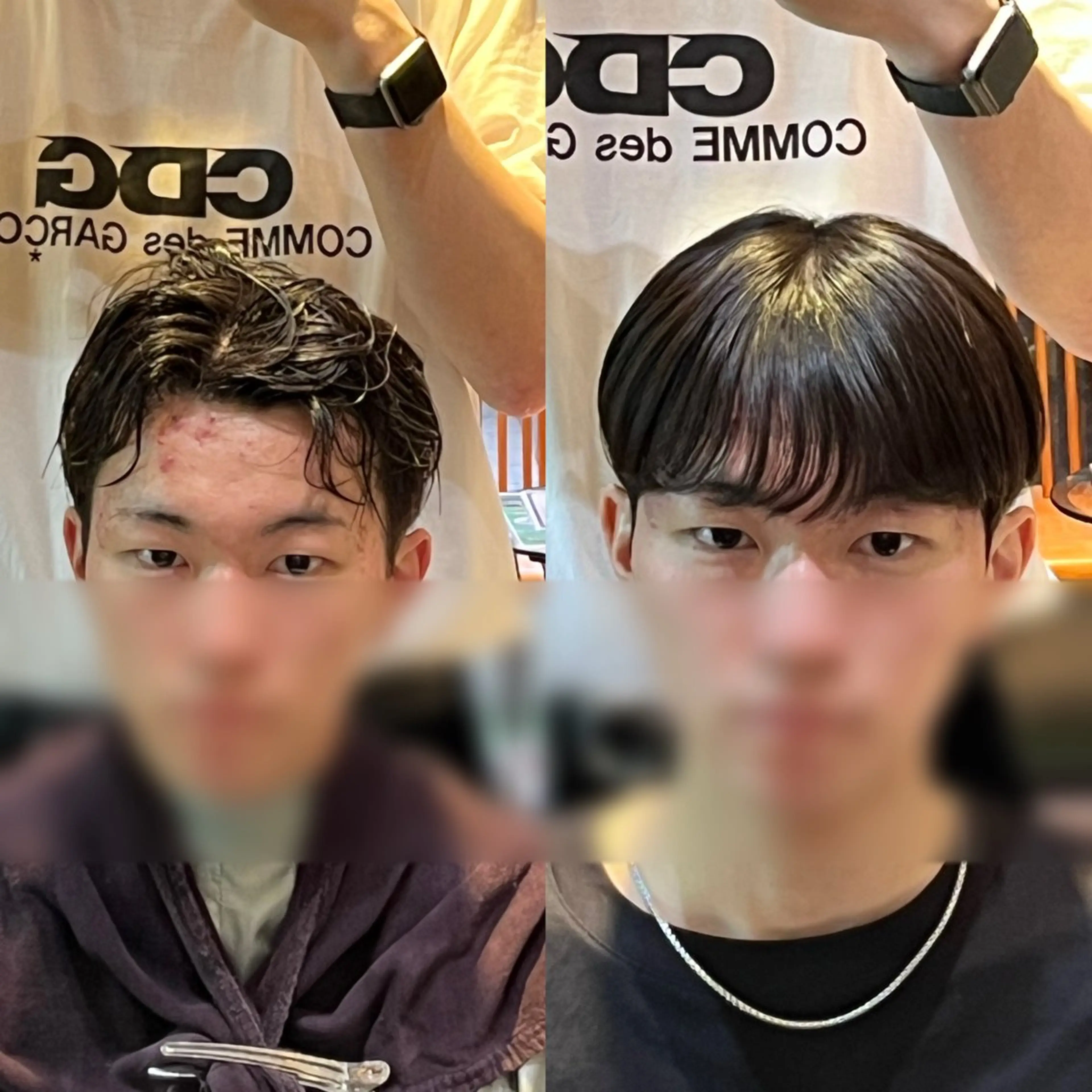 ショート パーマ メンズ 縮毛矯正 カット 縮毛矯正 8/3空きあり 🩵韓国メンズヘアのヘアスタイル