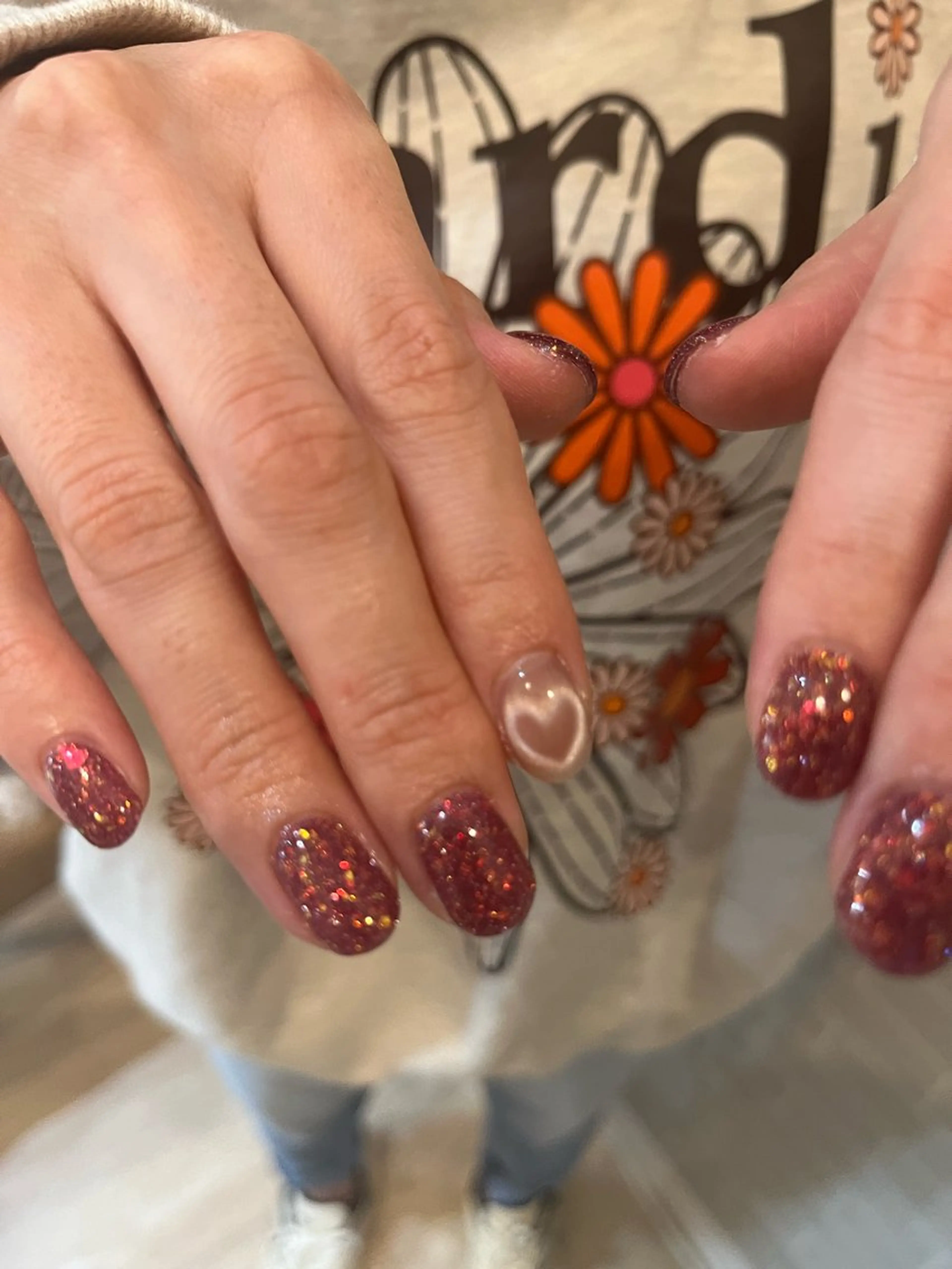 ネイル ハート マグネットネイル エステ&アイラッシュ&ネイル Folche博多店【フォルチェ】所属・フォルチェ博多店 細田のネイルデザイン