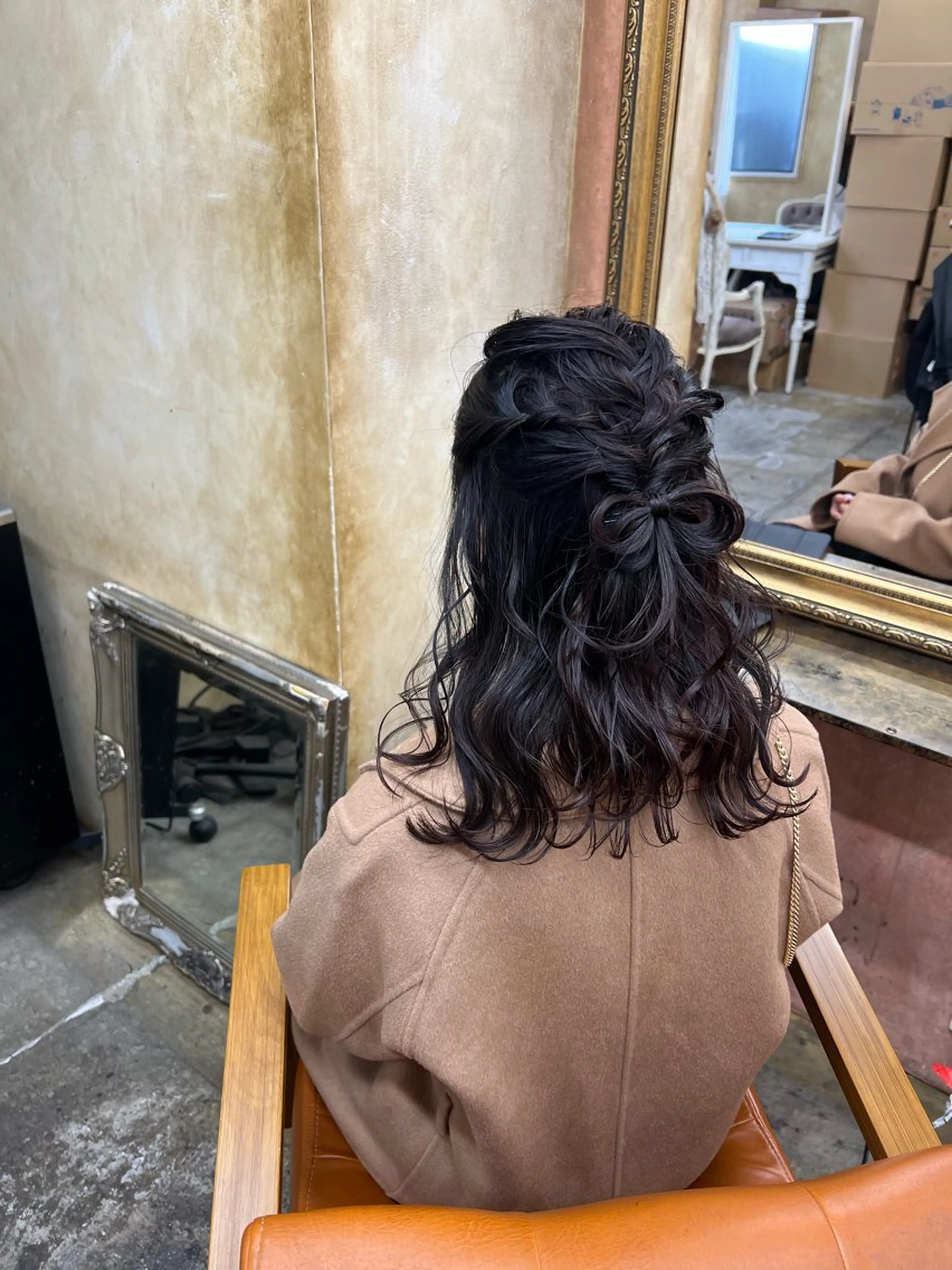 セミロング ヘアアレンジ ヘアセット ともざねゆか UniQのヘアスタイル