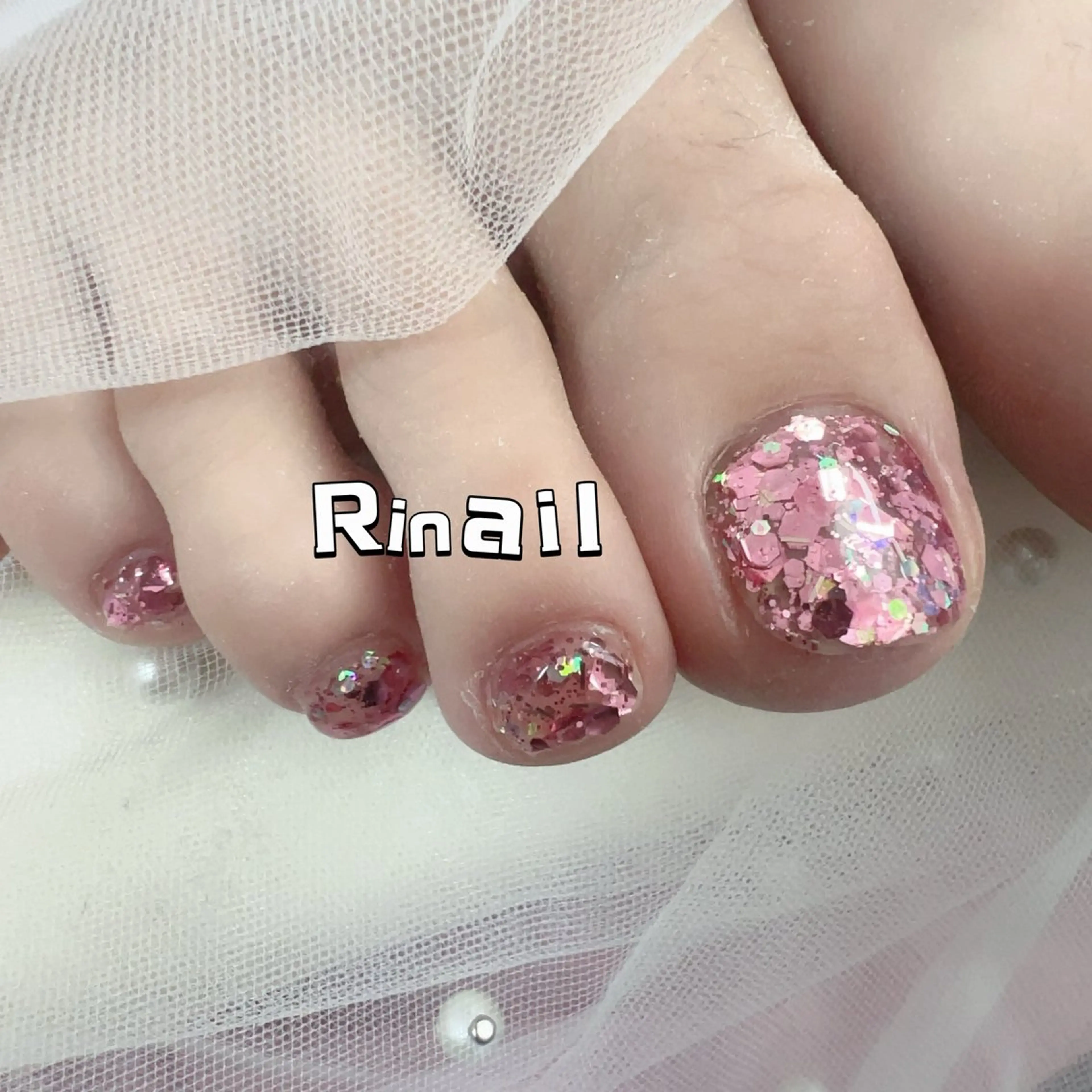 ネイル アートネイル チークネイル 長さ出し フラッシュネイル フットネイル ハンドネイル フットネイル ハンドケア YK Rinのネイルデザイン