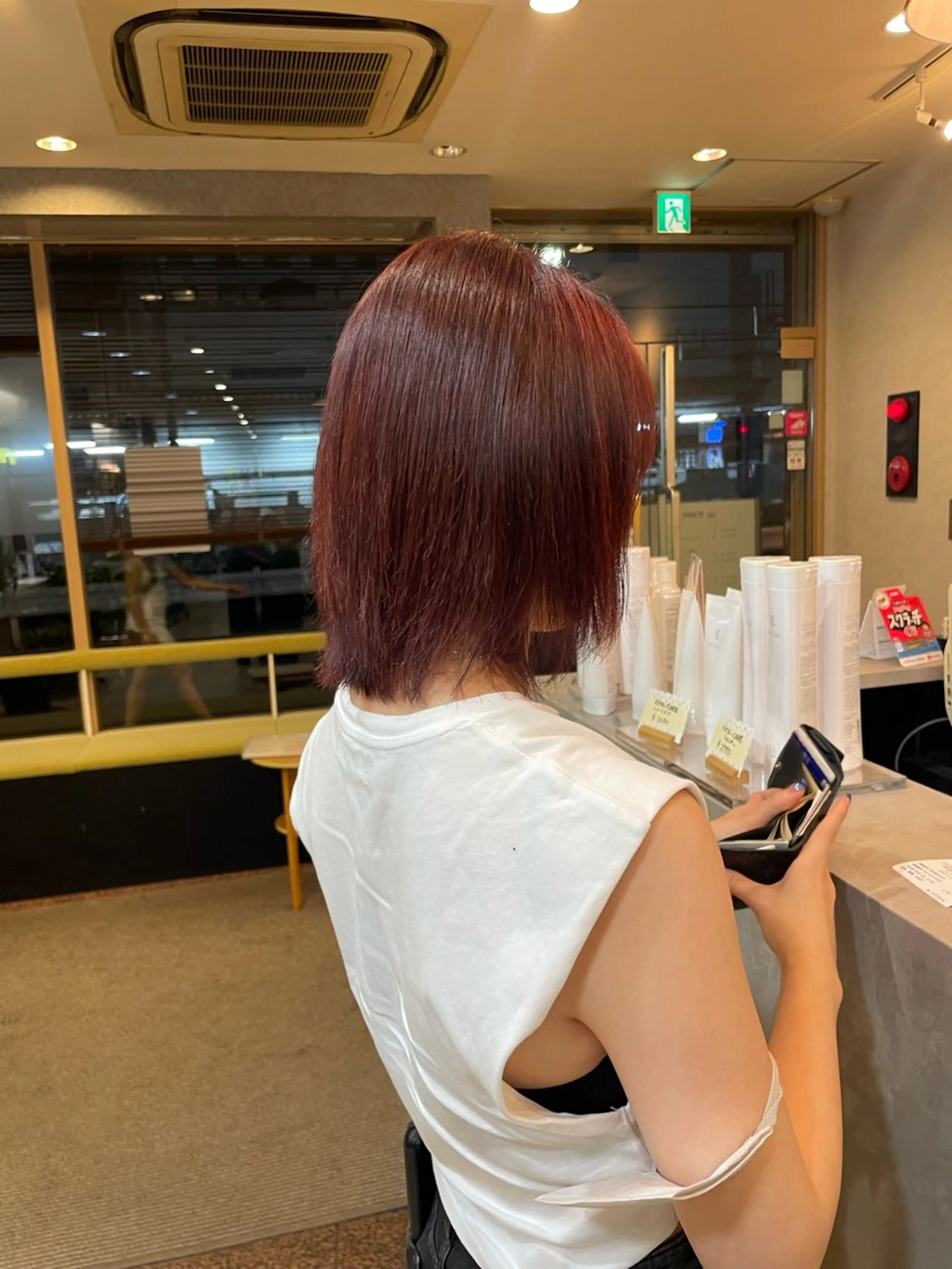 ミディアム カラー カシス レッドカラー 髪質改善/Bloss om🌷高橋沙衣のヘアスタイル
