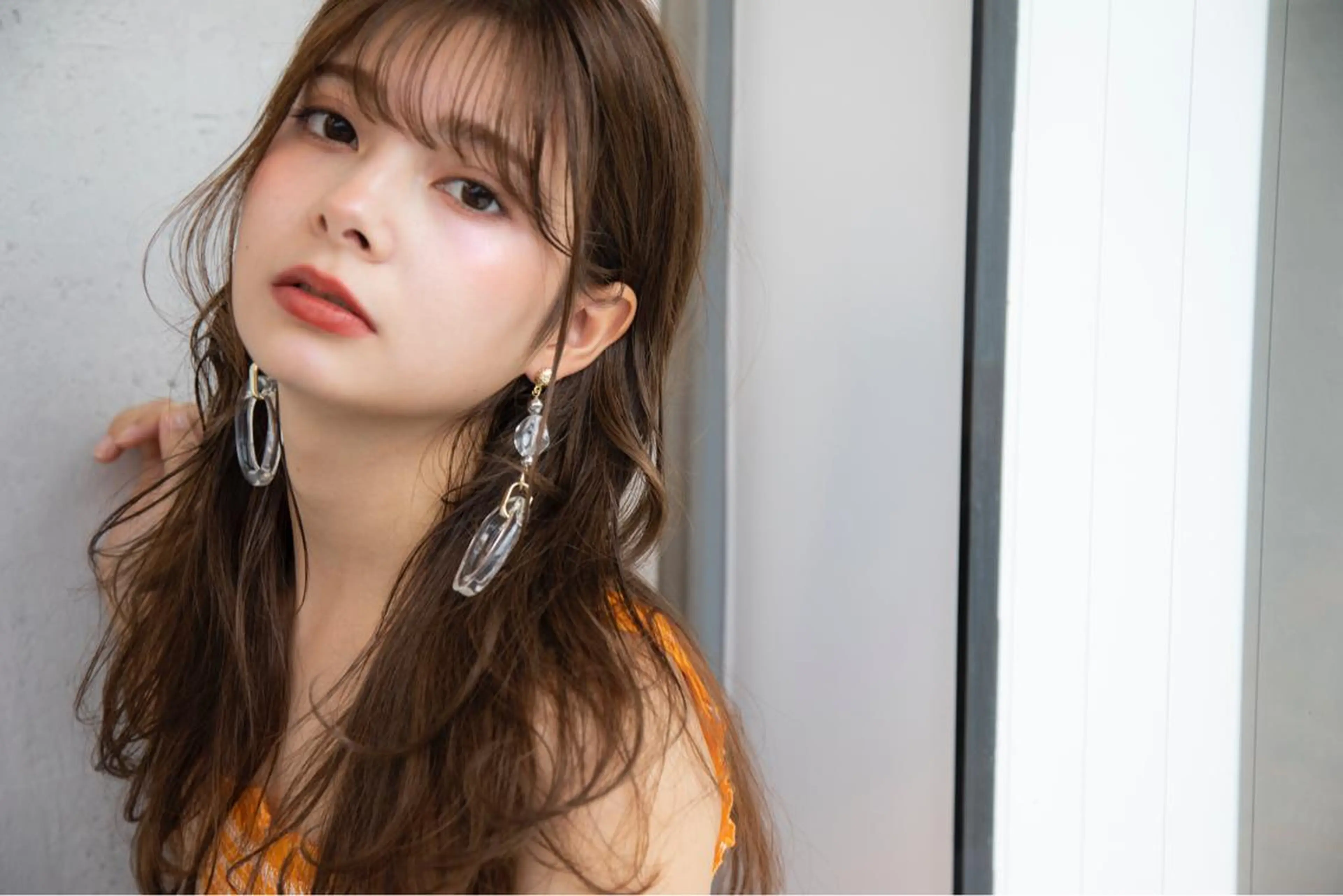 セミロング カラー サイドバング 🇰🇷沼田　拓斗のヘアスタイル