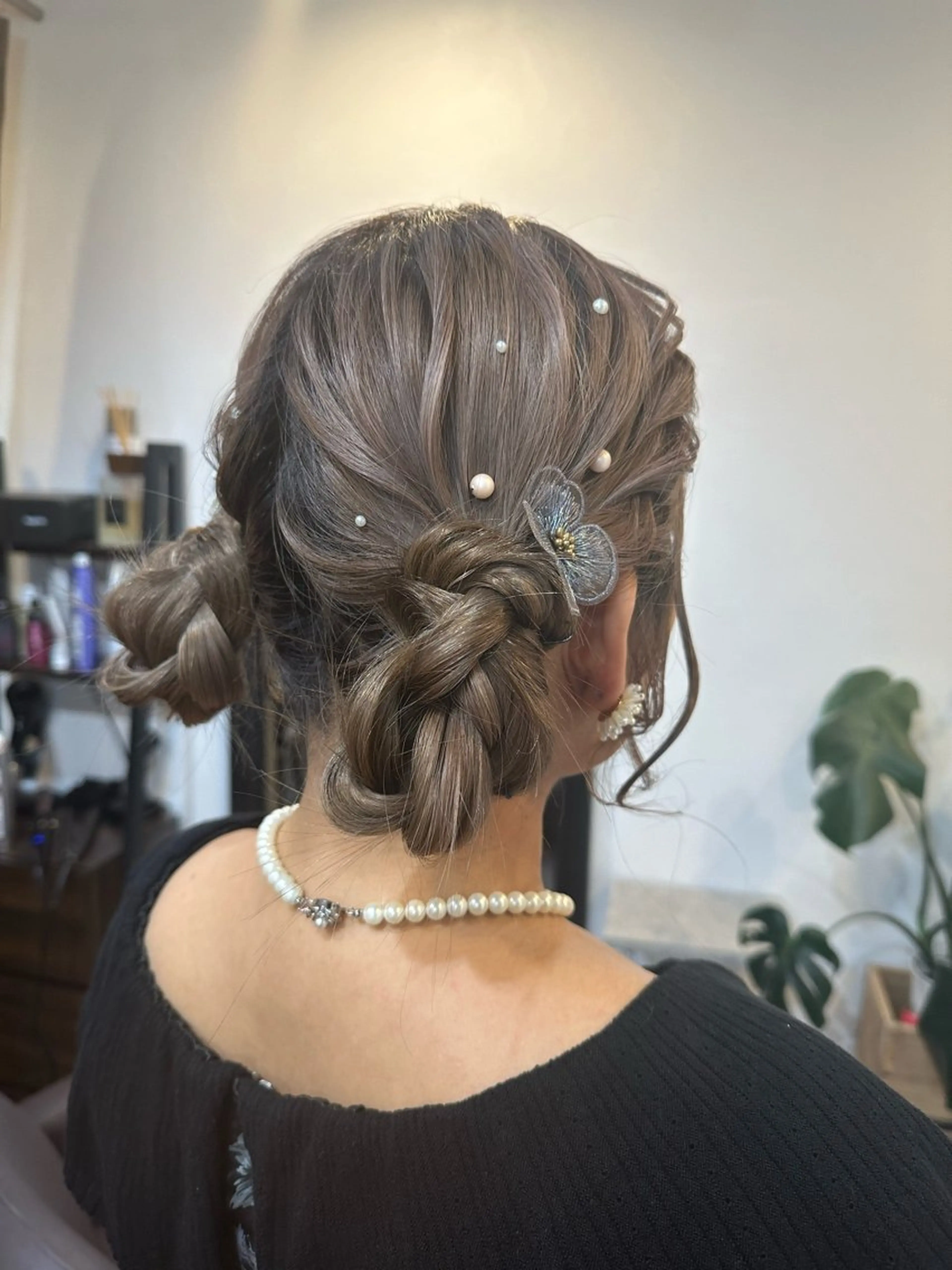 ロング ヘアアレンジ お団子ヘア ヘアセット pep所属・pep natsumiのヘアスタイル